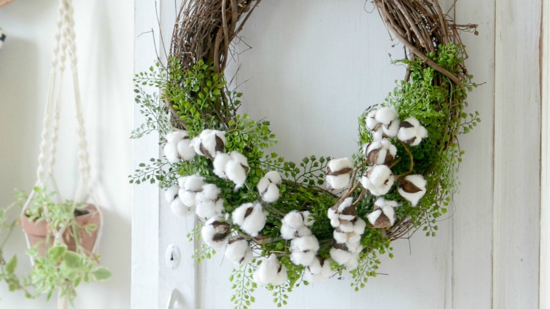 Cotton Stem Wreath