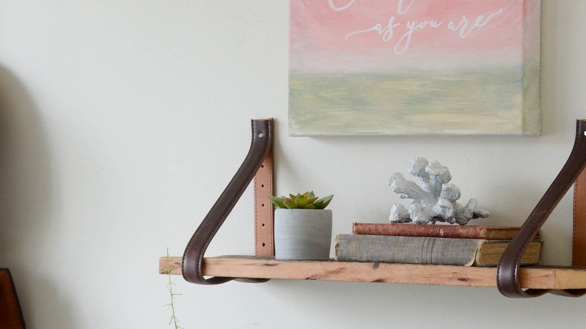 DIY Shelf Hung With A Belt