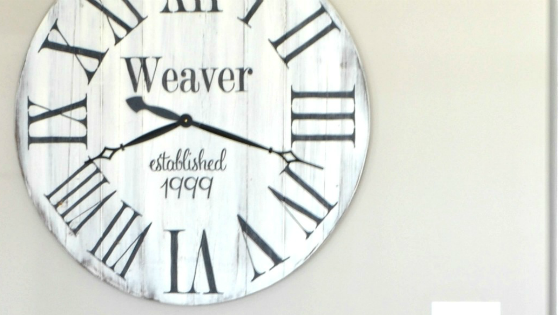 Personalized Reclaimed Wood Clocks {new!}
