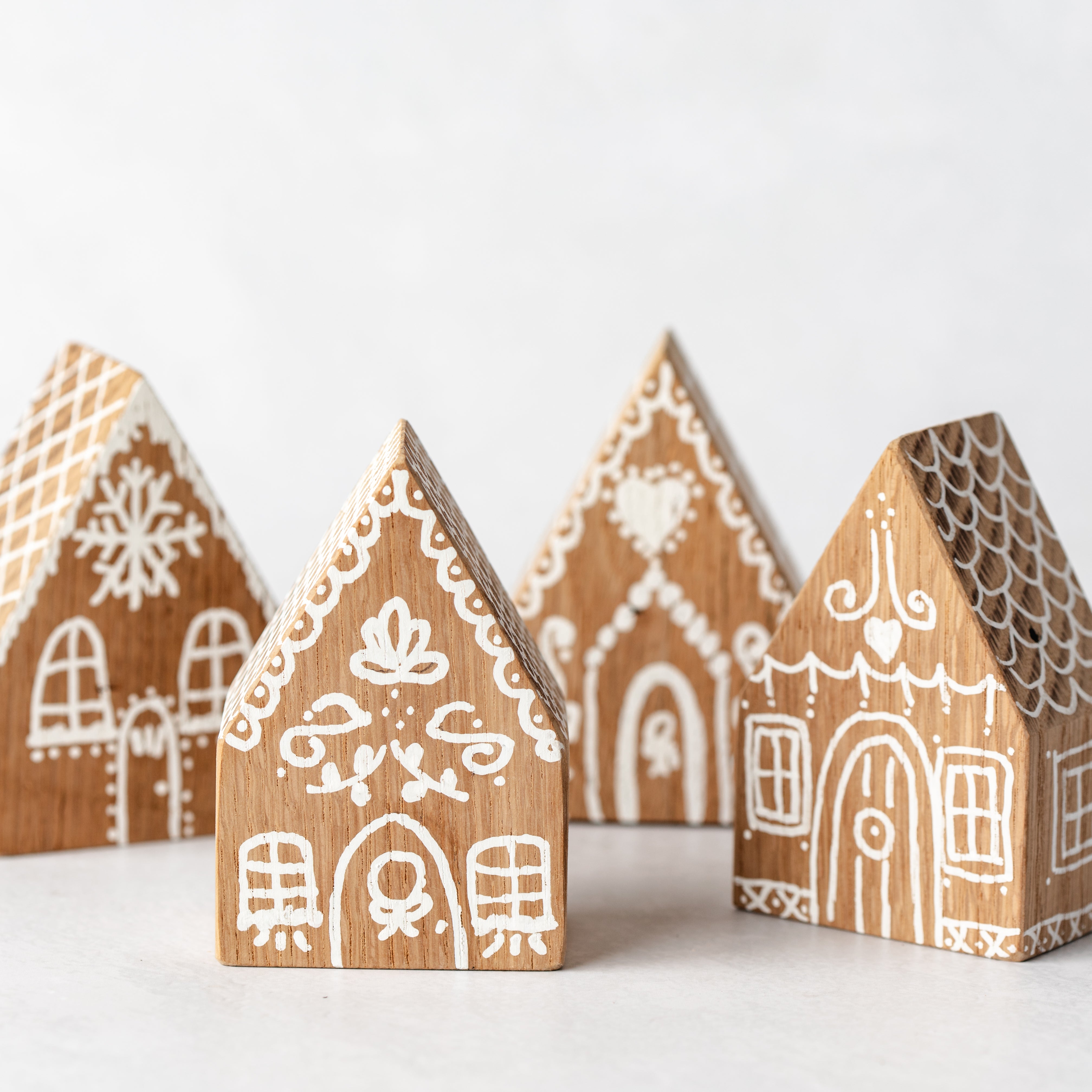 Gingerbread House DIY Kit (set of 4 houses) - Aimee Weaver Designs