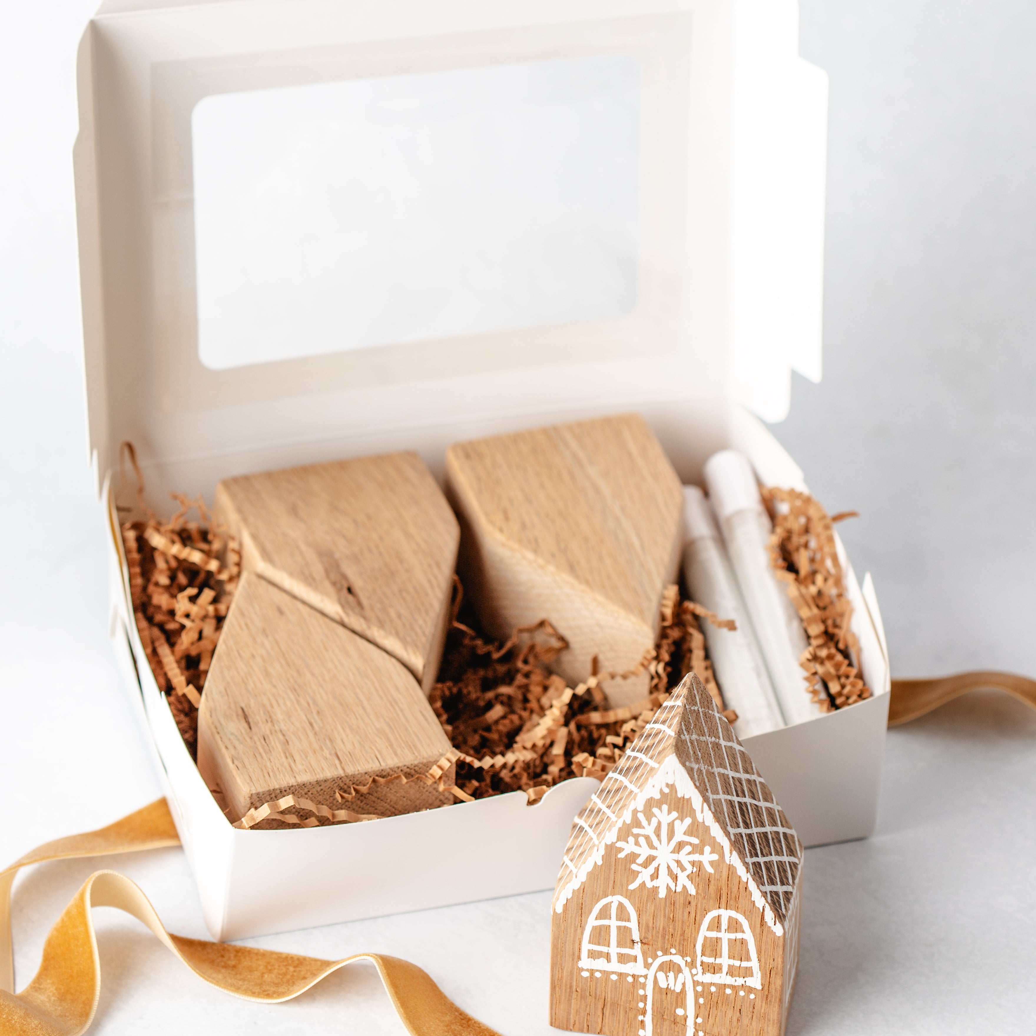 Gingerbread House DIY Kit (set of 4 houses) - Aimee Weaver Designs