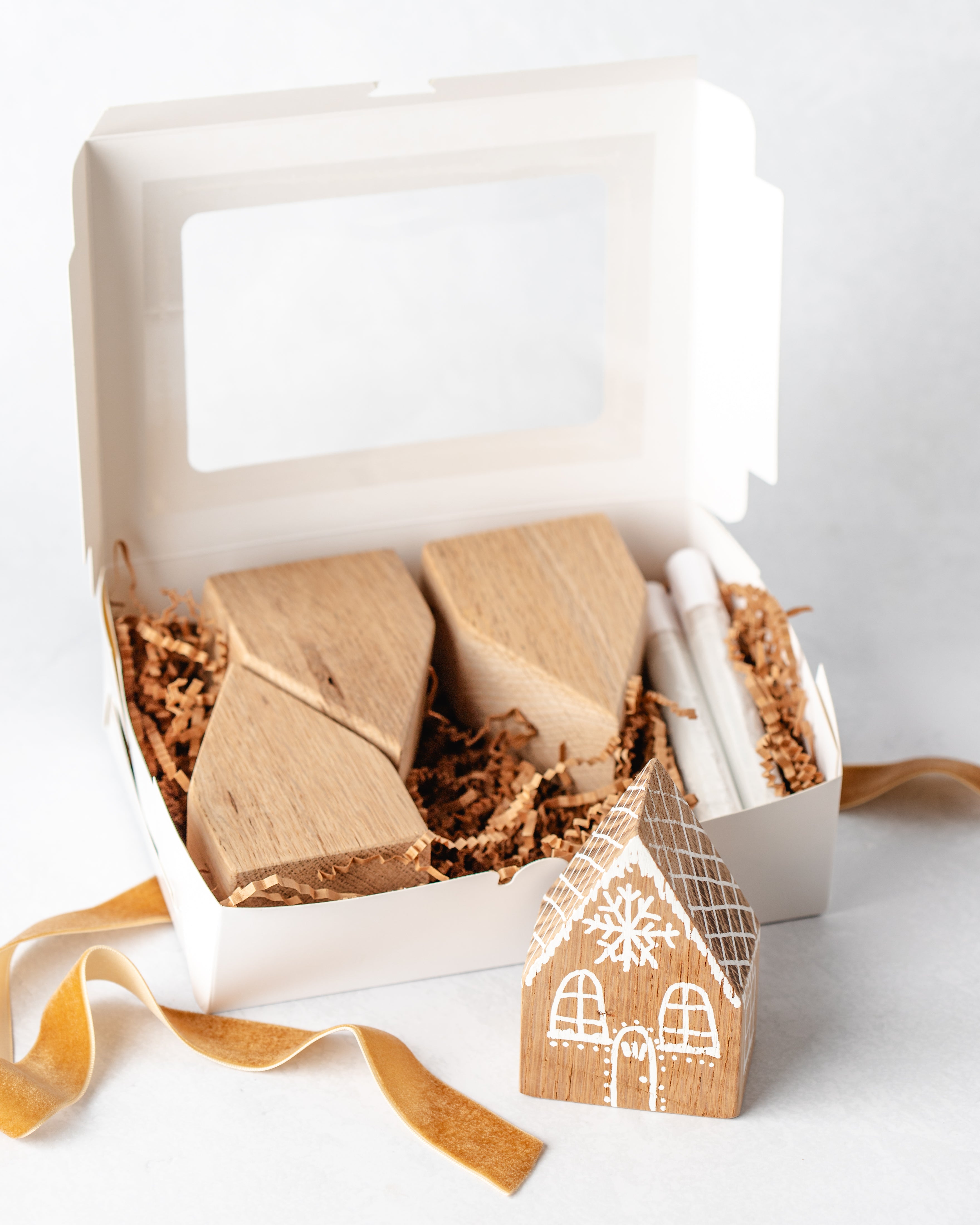 Gingerbread House DIY Kit (set of 4 houses) - Aimee Weaver Designs