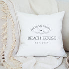 Personalized Beach House Pillow Cover - Aimee Weaver Designs