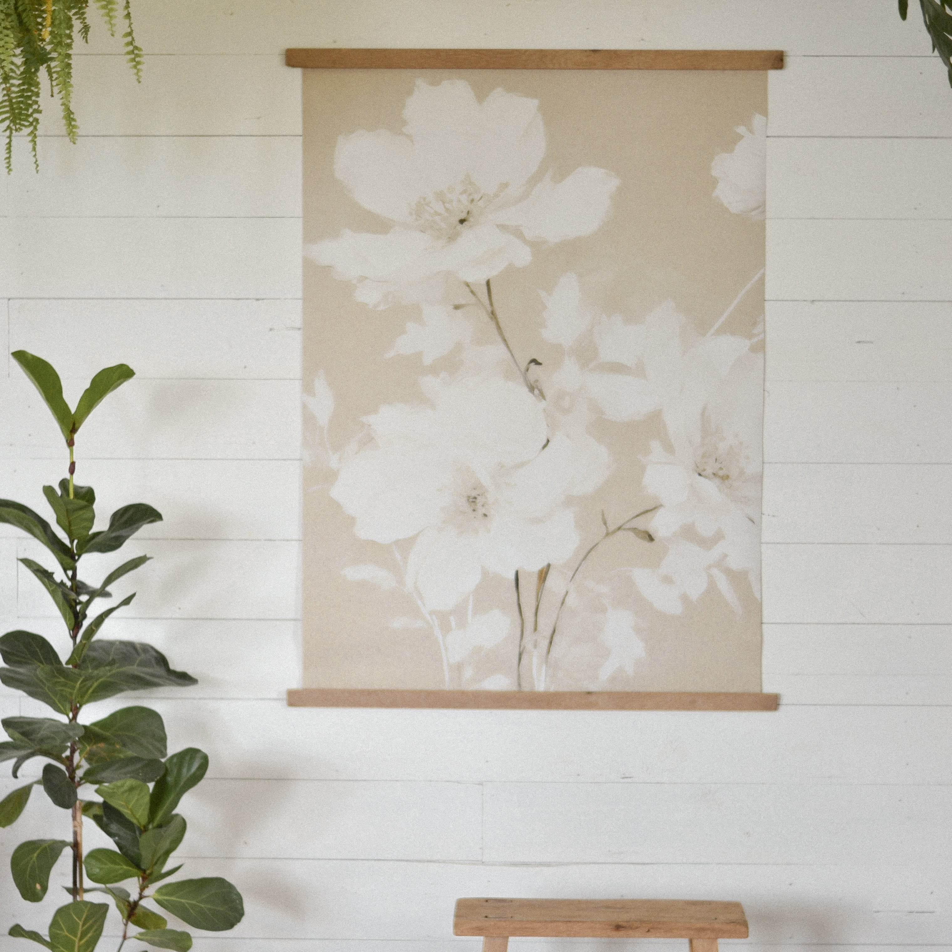 Neutral Florals Tapestry - Aimee Weaver Designs