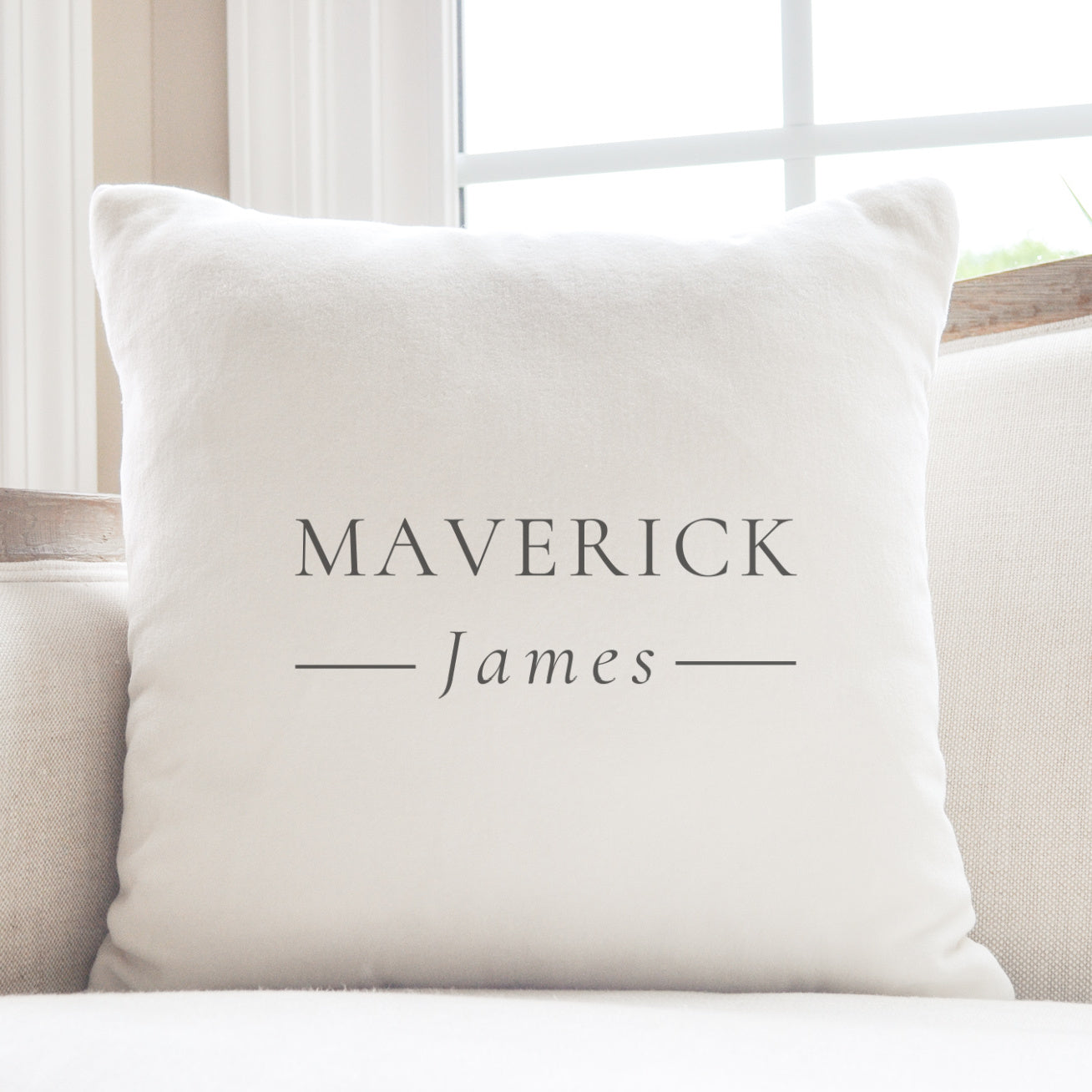 Personalized Boy's Name Pillow - Aimee Weaver Designs