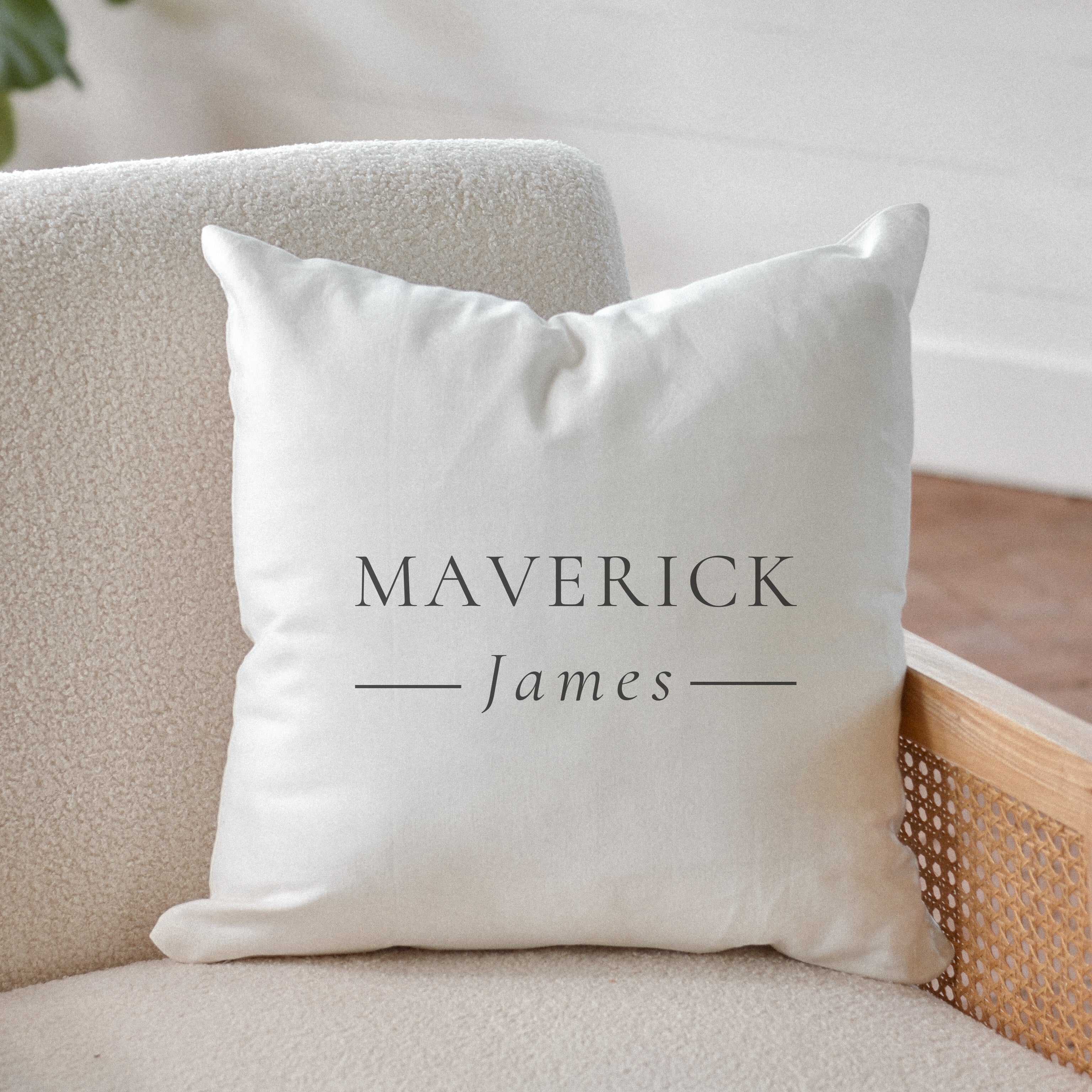 Personalized Boy's Name Pillow - Aimee Weaver Designs