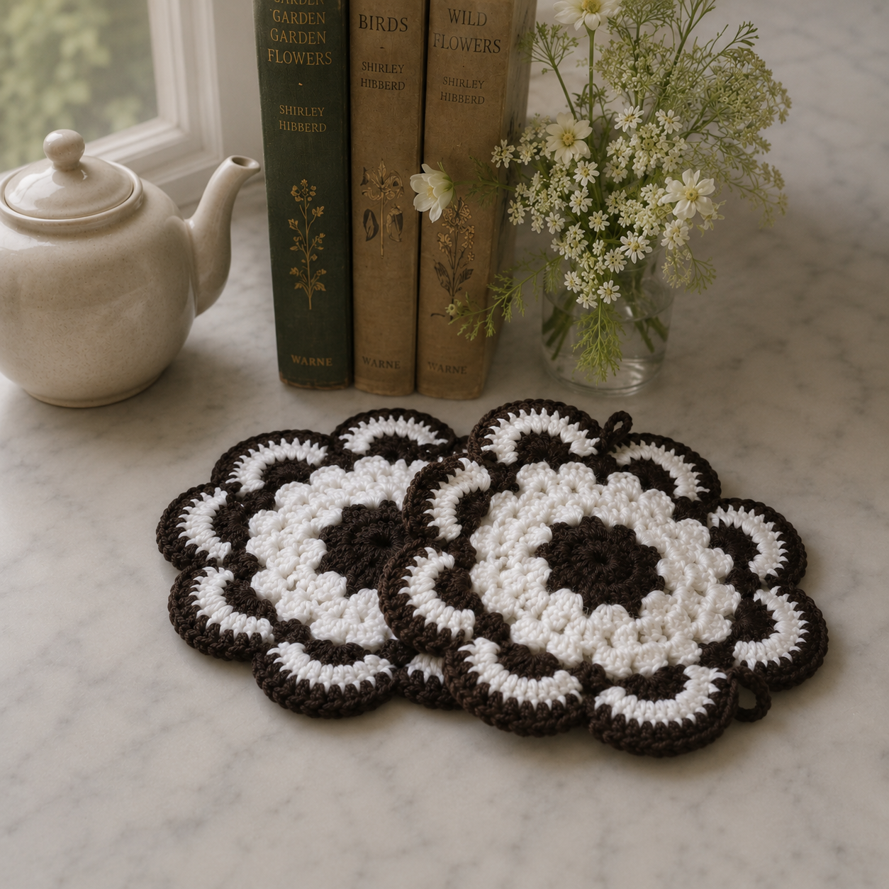 Vintage Crocheted Hot Pad | Set of 2 - Aimee Weaver Designs