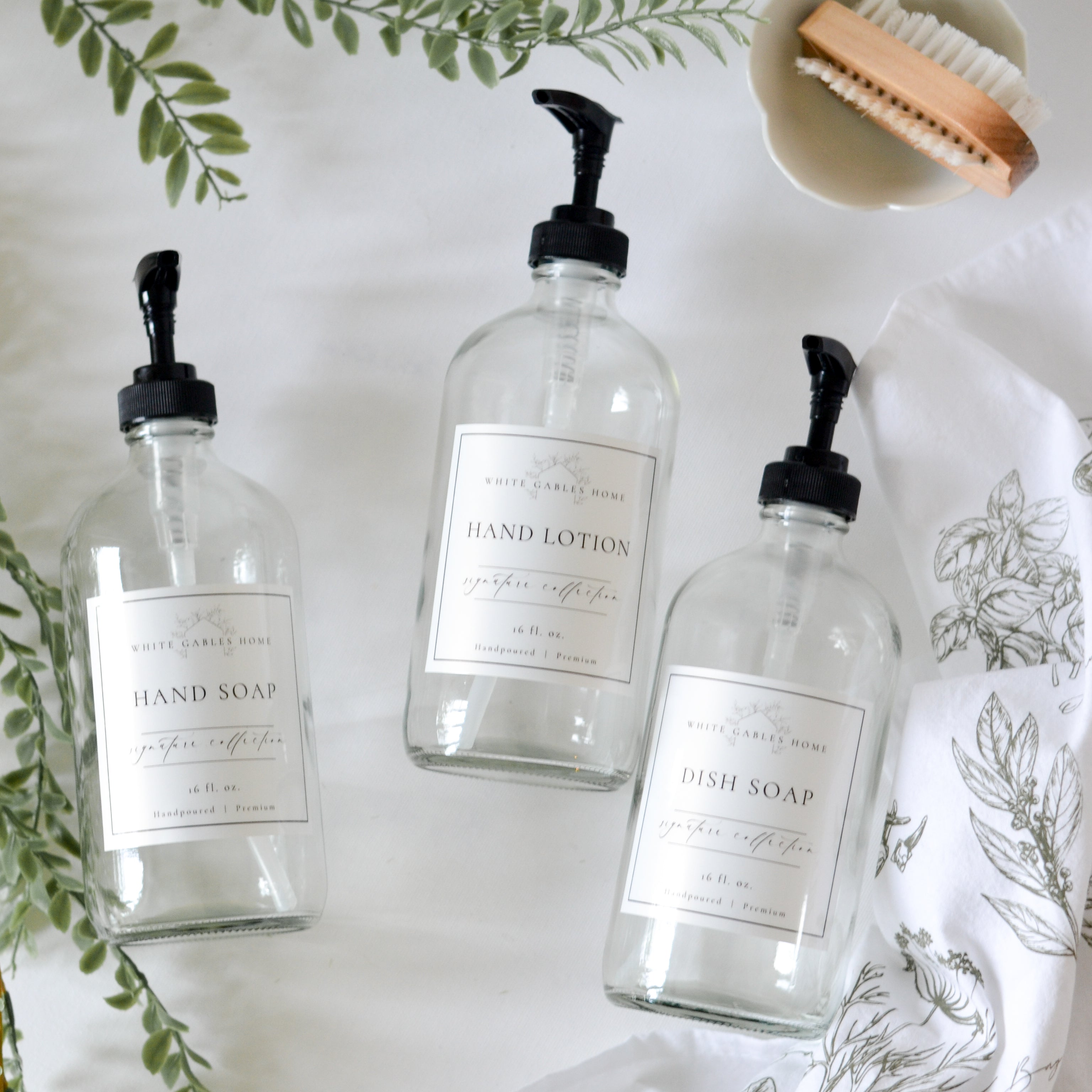 Clear Glass Soap Dispenser - Aimee Weaver Designs