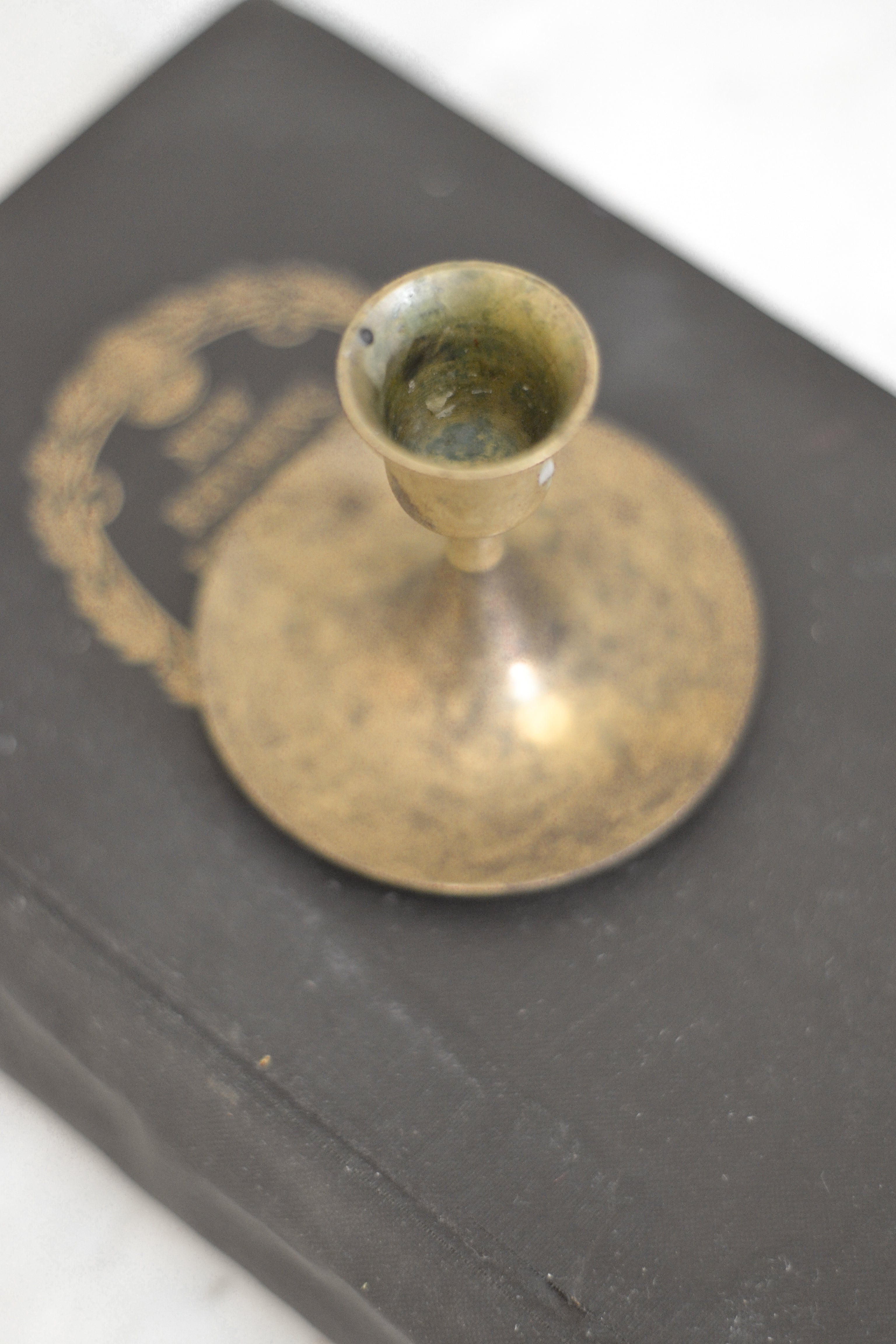Aged Brass 3" Candle Holder - Aimee Weaver Designs