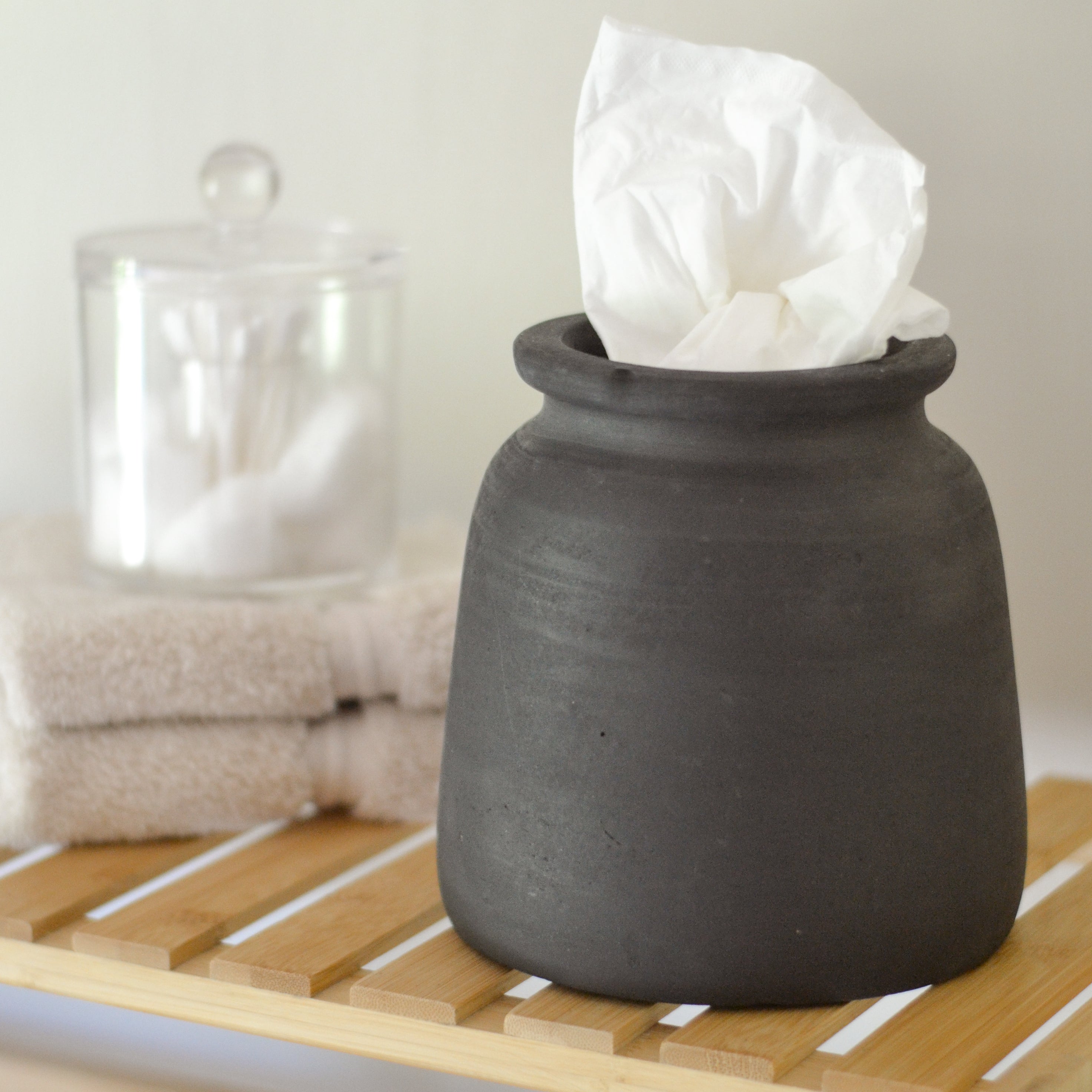 Matte Black Tissue Holder - Aimee Weaver Designs