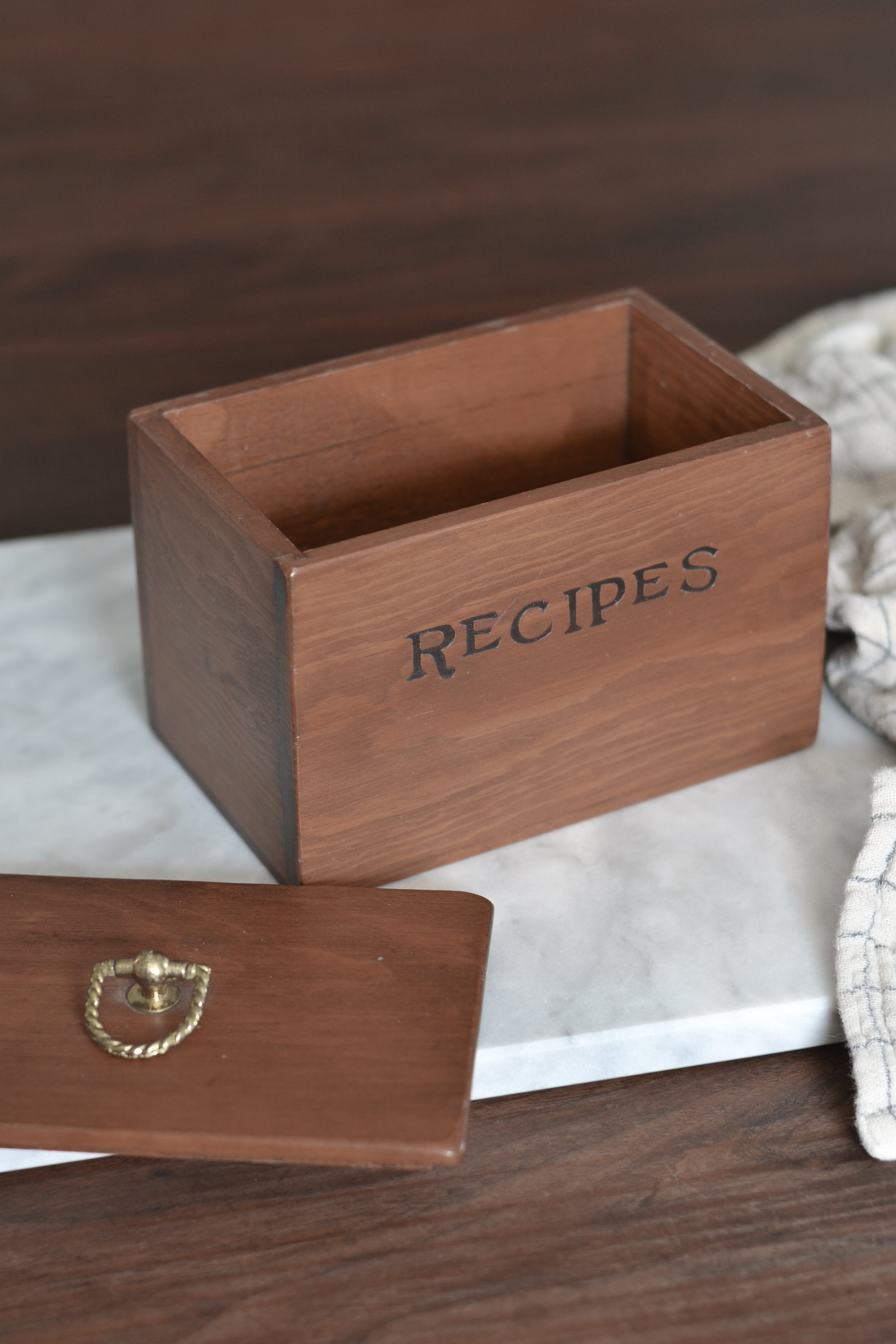 Wood Recipe Box - Aimee Weaver Designs