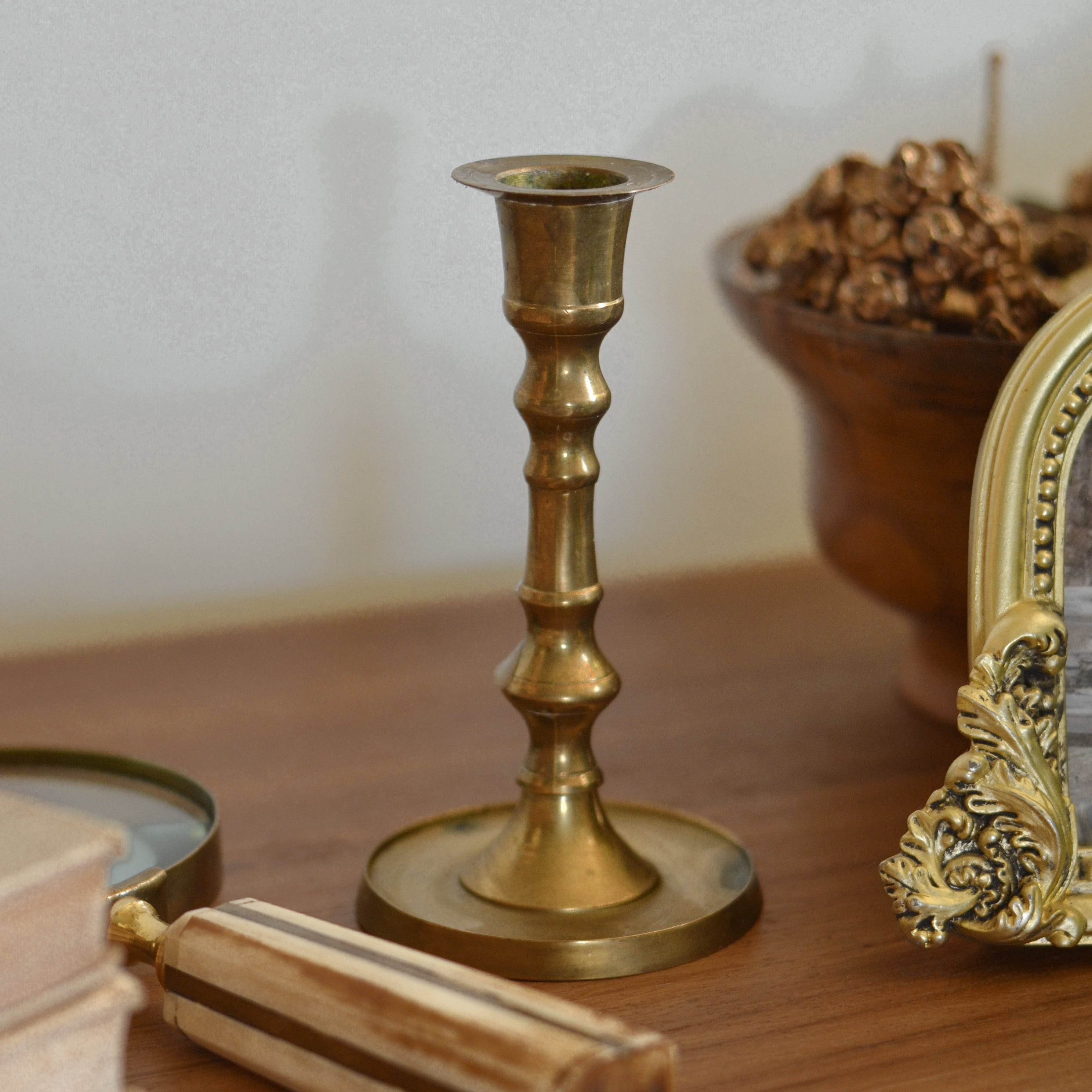 Vintage Brass 5" Candle Holder - Aimee Weaver Designs