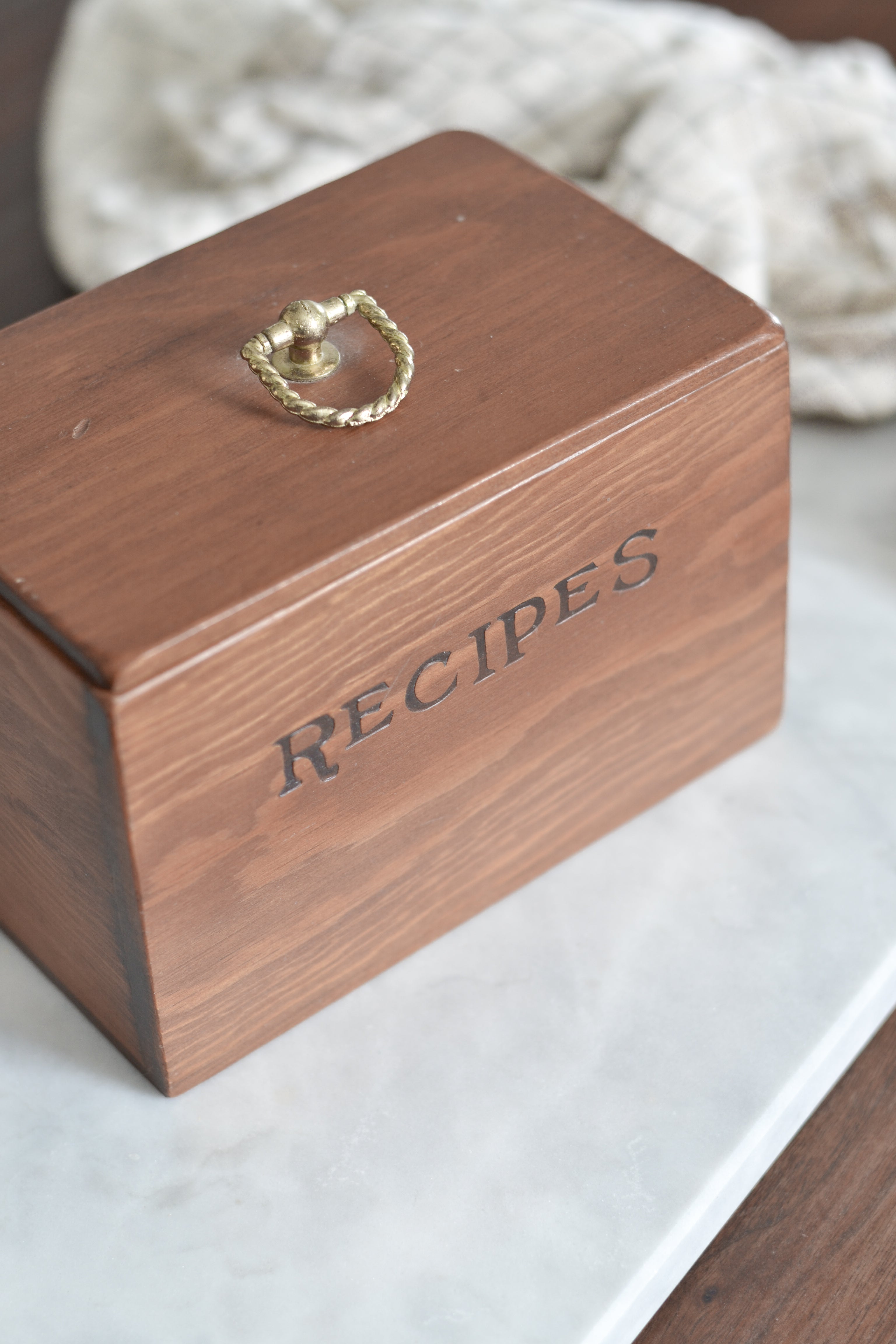 Wood Recipe Box - Aimee Weaver Designs