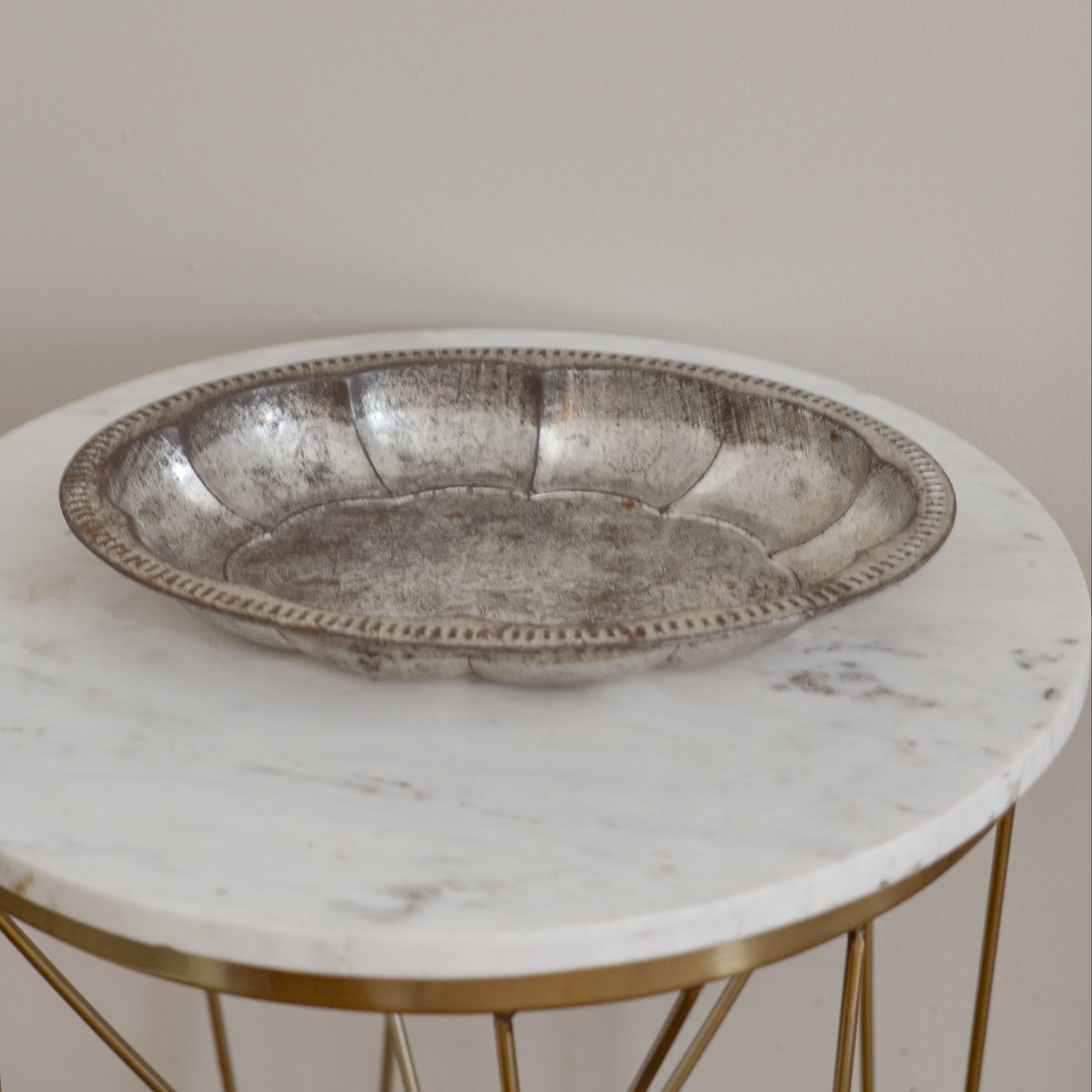 Vintage Silver Scalloped Bowl - Aimee Weaver Designs