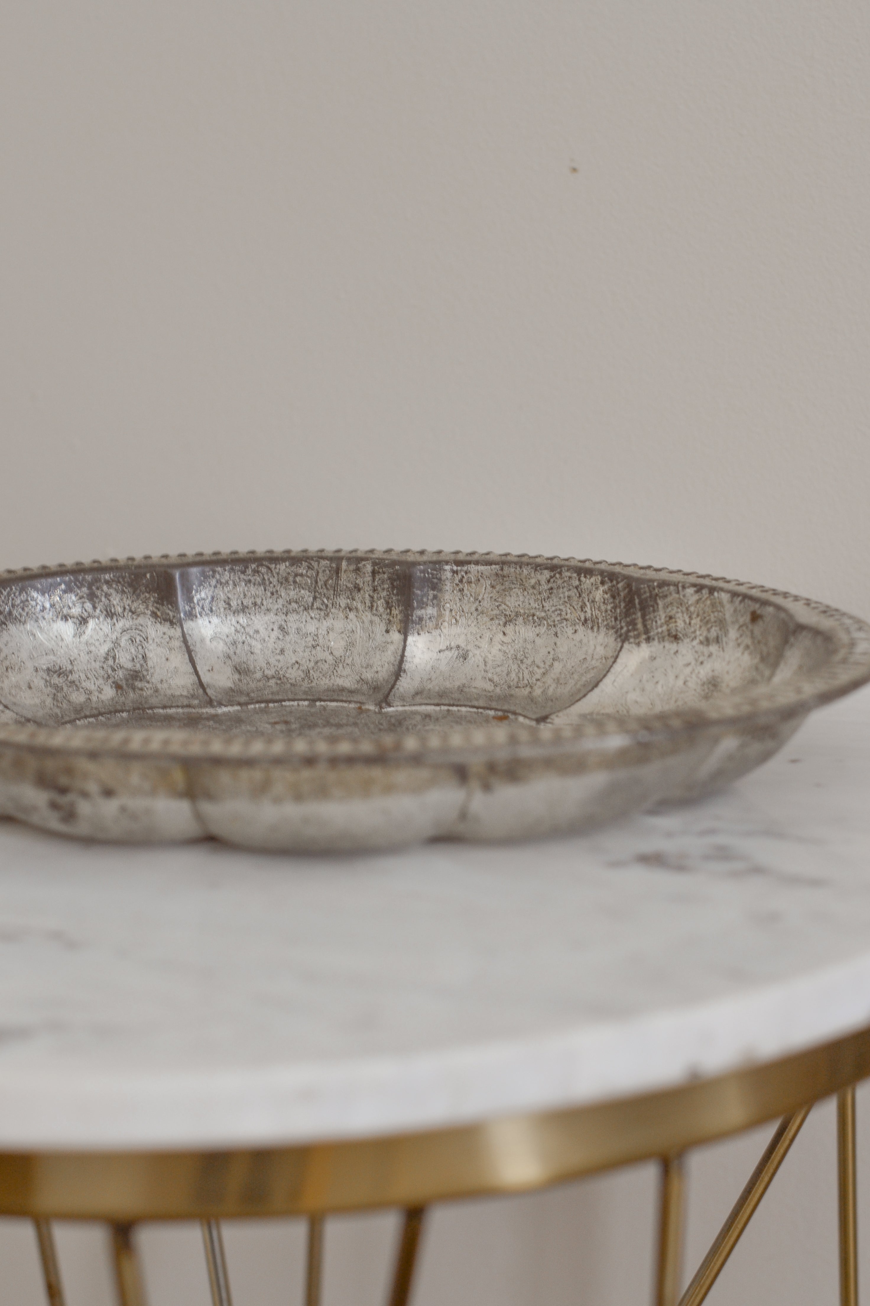 Vintage Silver Scalloped Bowl - Aimee Weaver Designs