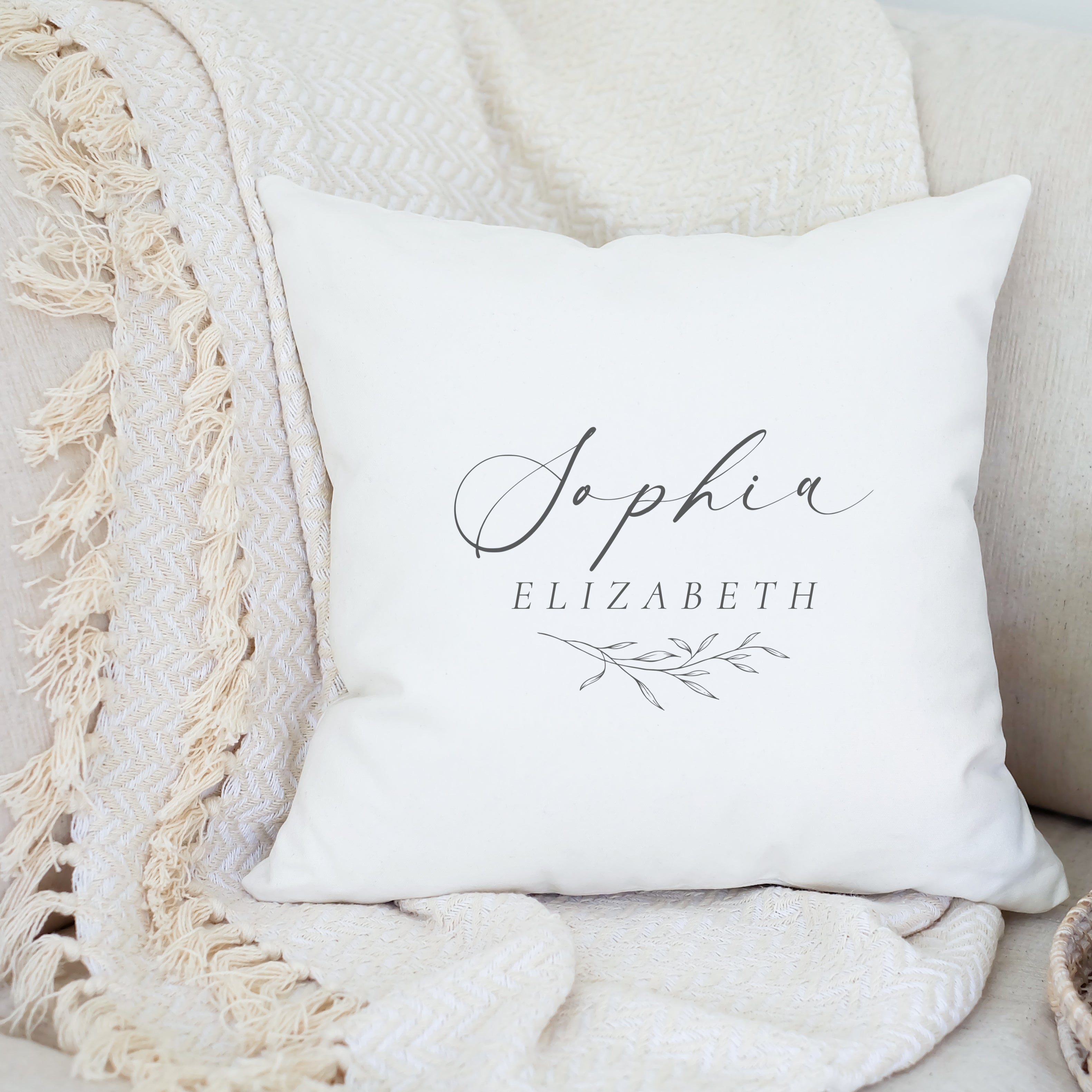Personalized Girl's Name Pillow - Aimee Weaver Designs