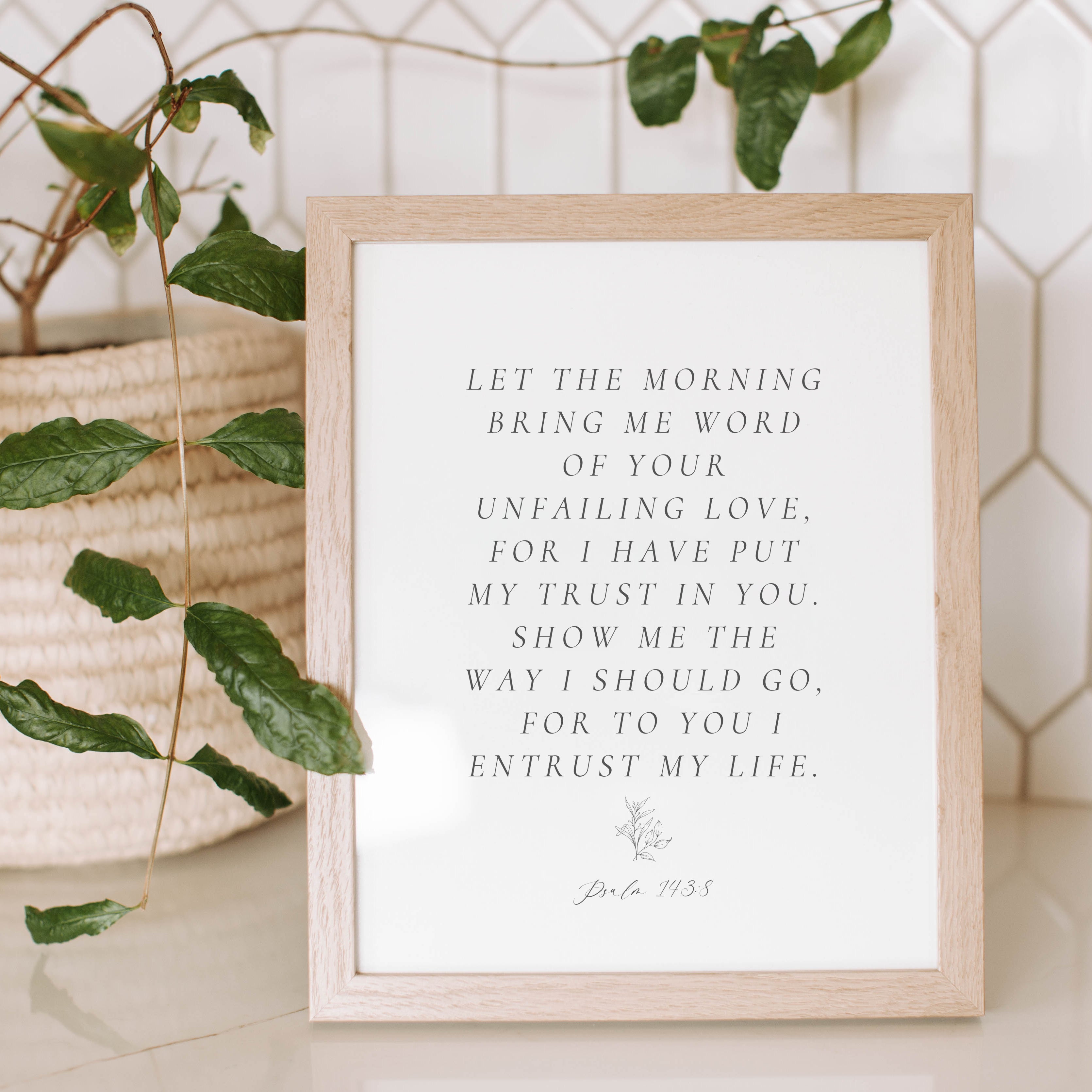 Let The Morning Bring Me Word Of Your Unfailing Love Printable - Aimee Weaver Designs