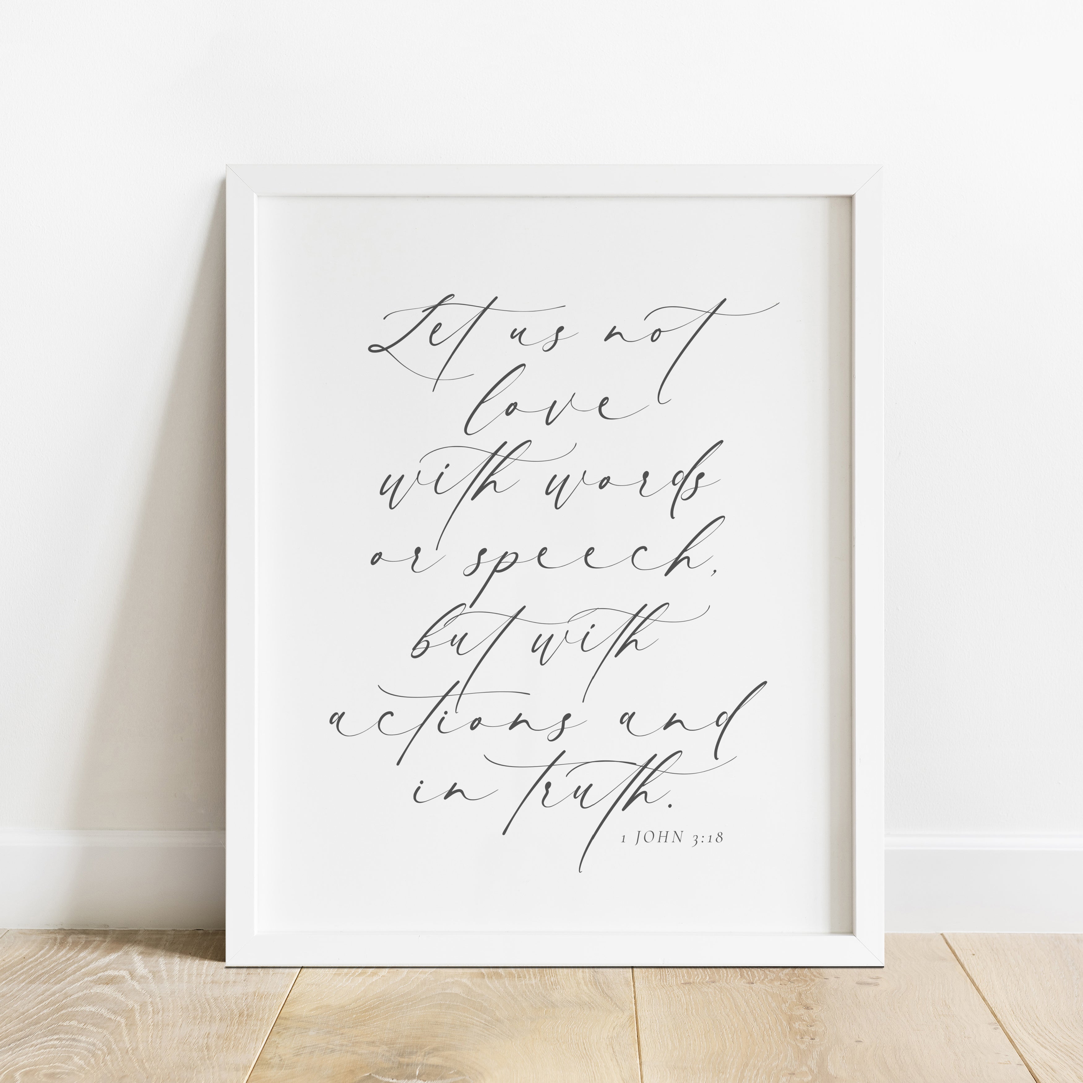 Let Us Not Love With Words Printable - Aimee Weaver Designs