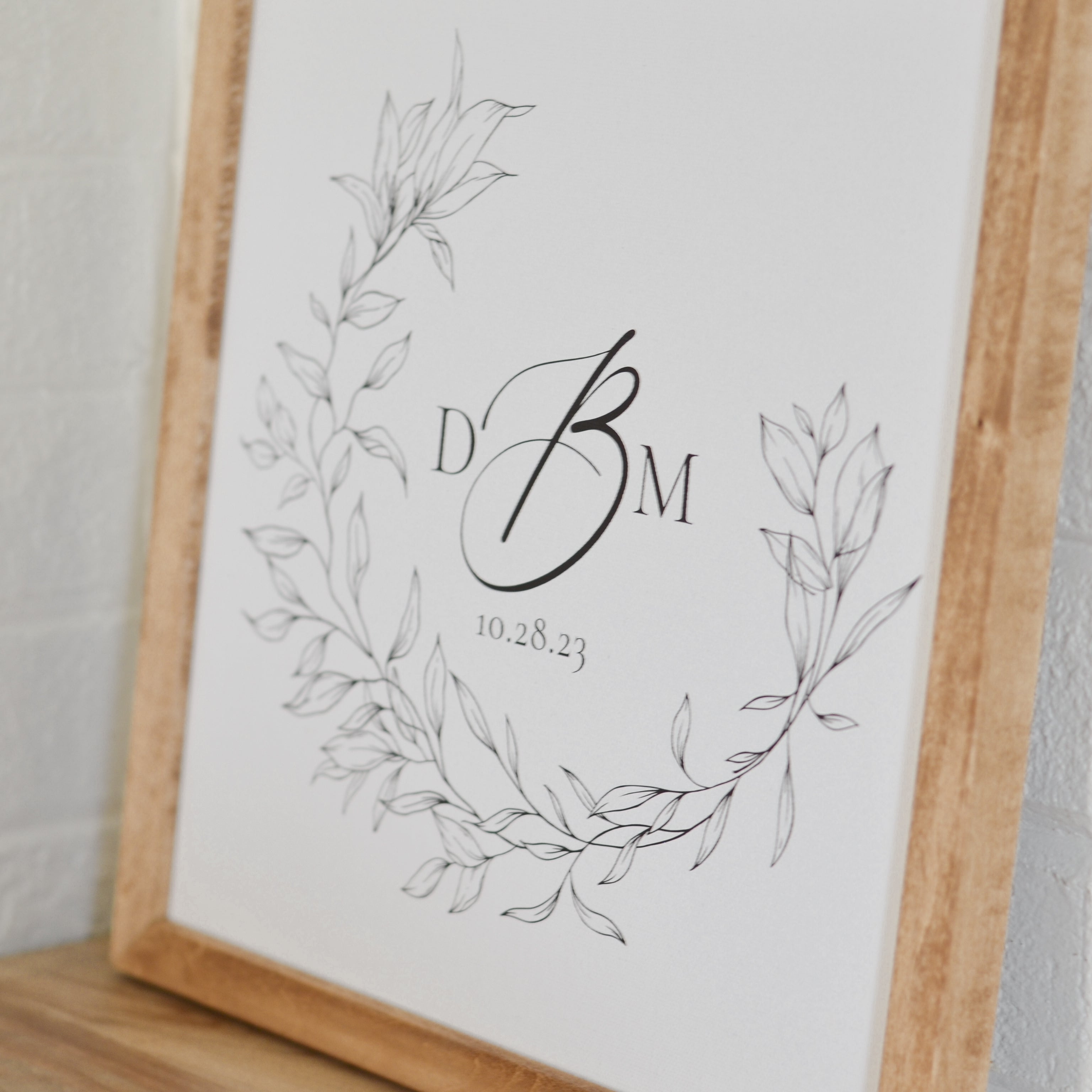 Monogram Framed Art - Aimee Weaver Designs