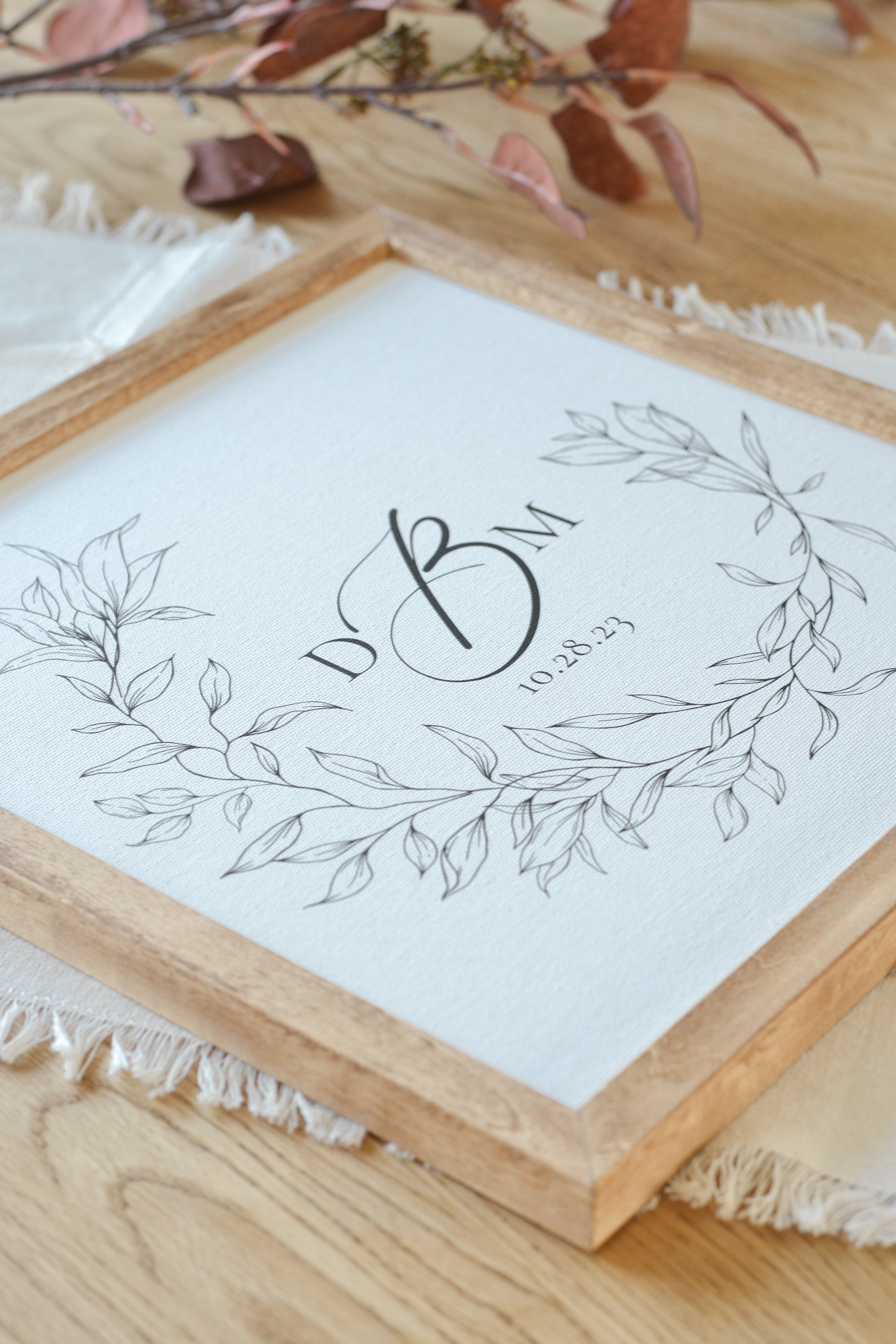 Monogram Framed Art - Aimee Weaver Designs