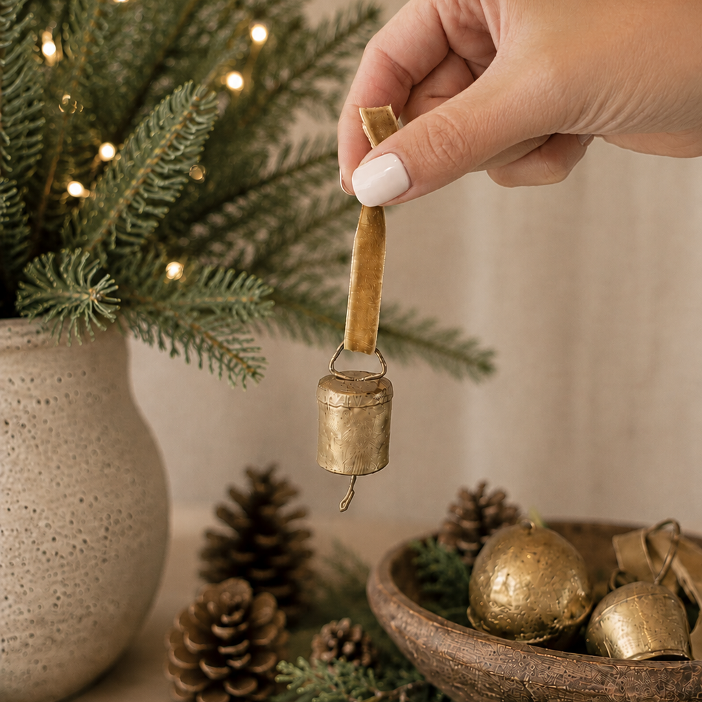 Brass Bell Ornaments | Set of 3 - Aimee Weaver Designs