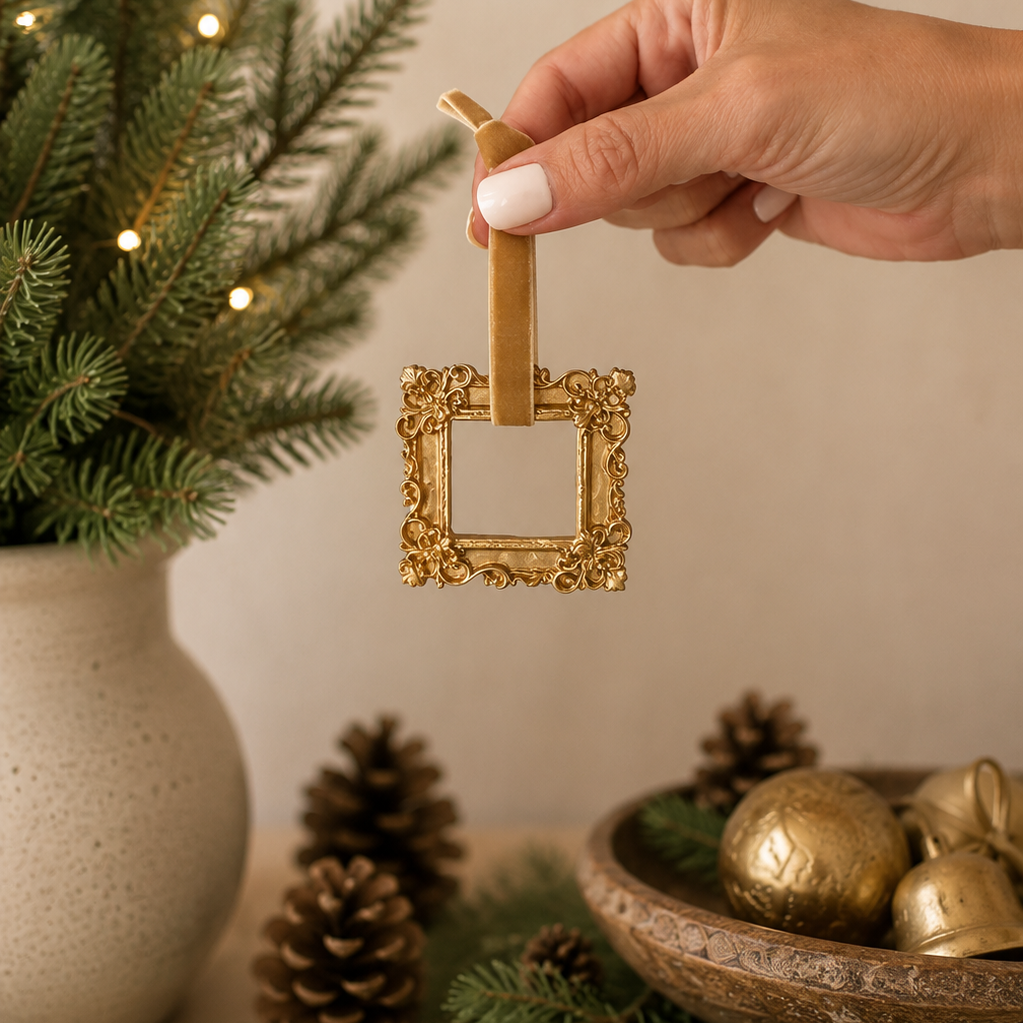 Gold Frame Ornaments | Set of 5 - Aimee Weaver Designs