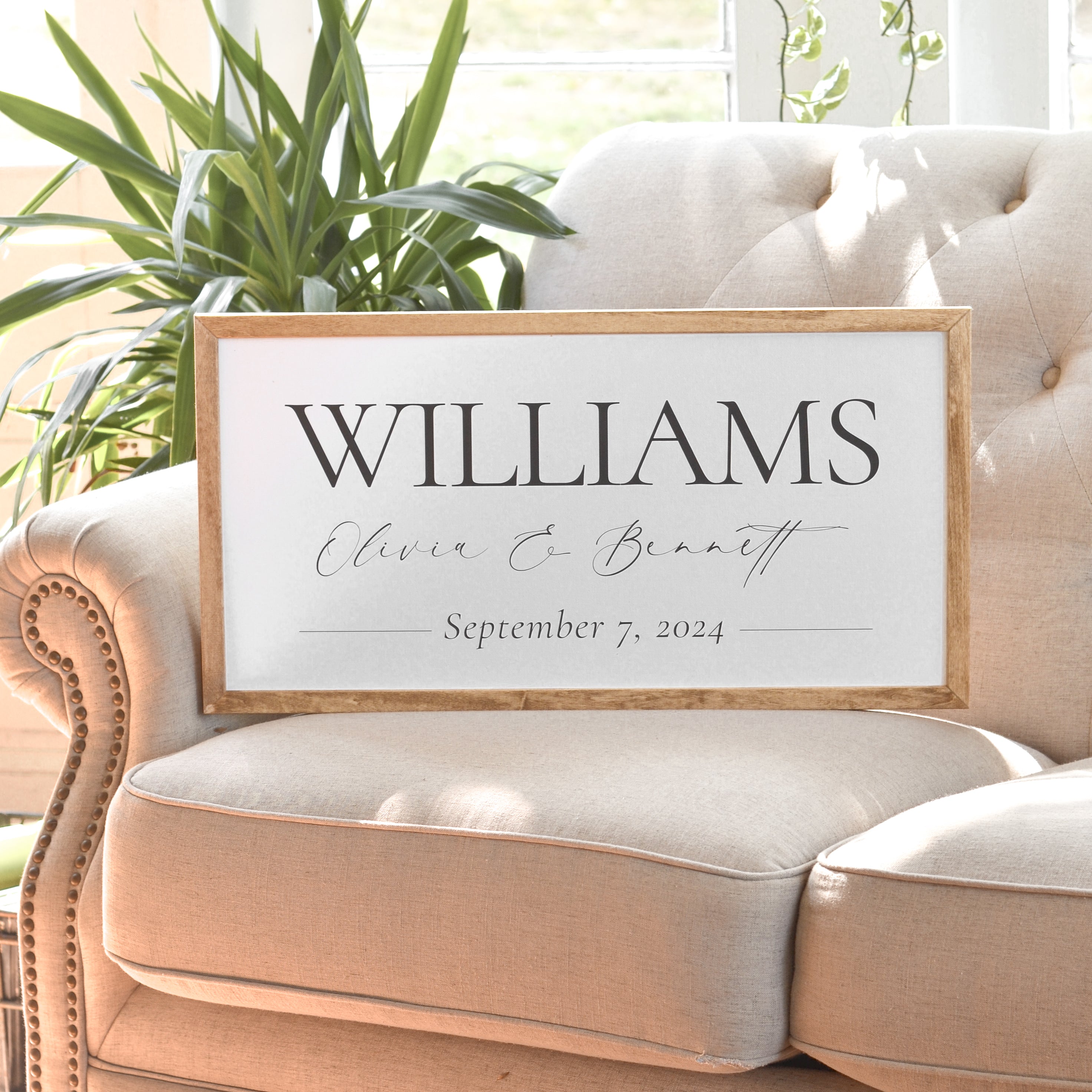Personalized Wedding Name Sign - Aimee Weaver Designs