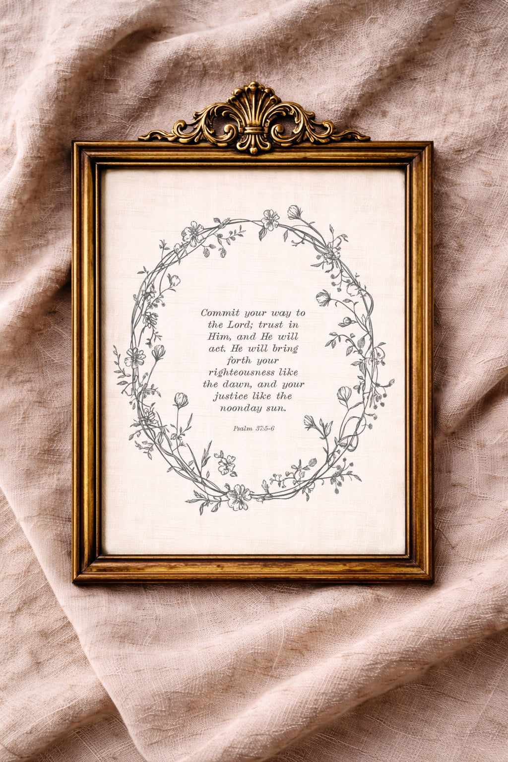Commit Your Way Scripture Printable - Aimee Weaver Designs