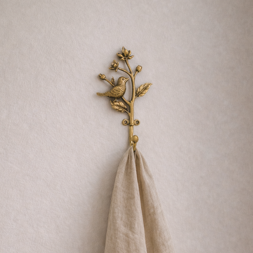 Brass Songbird Hook - Aimee Weaver Designs