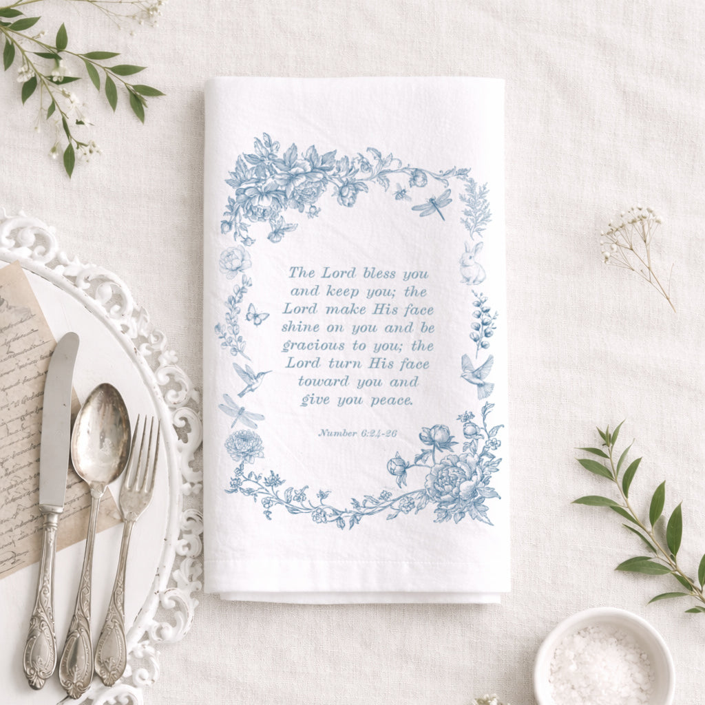 The Lord Bless You Tea Towel - Aimee Weaver Designs