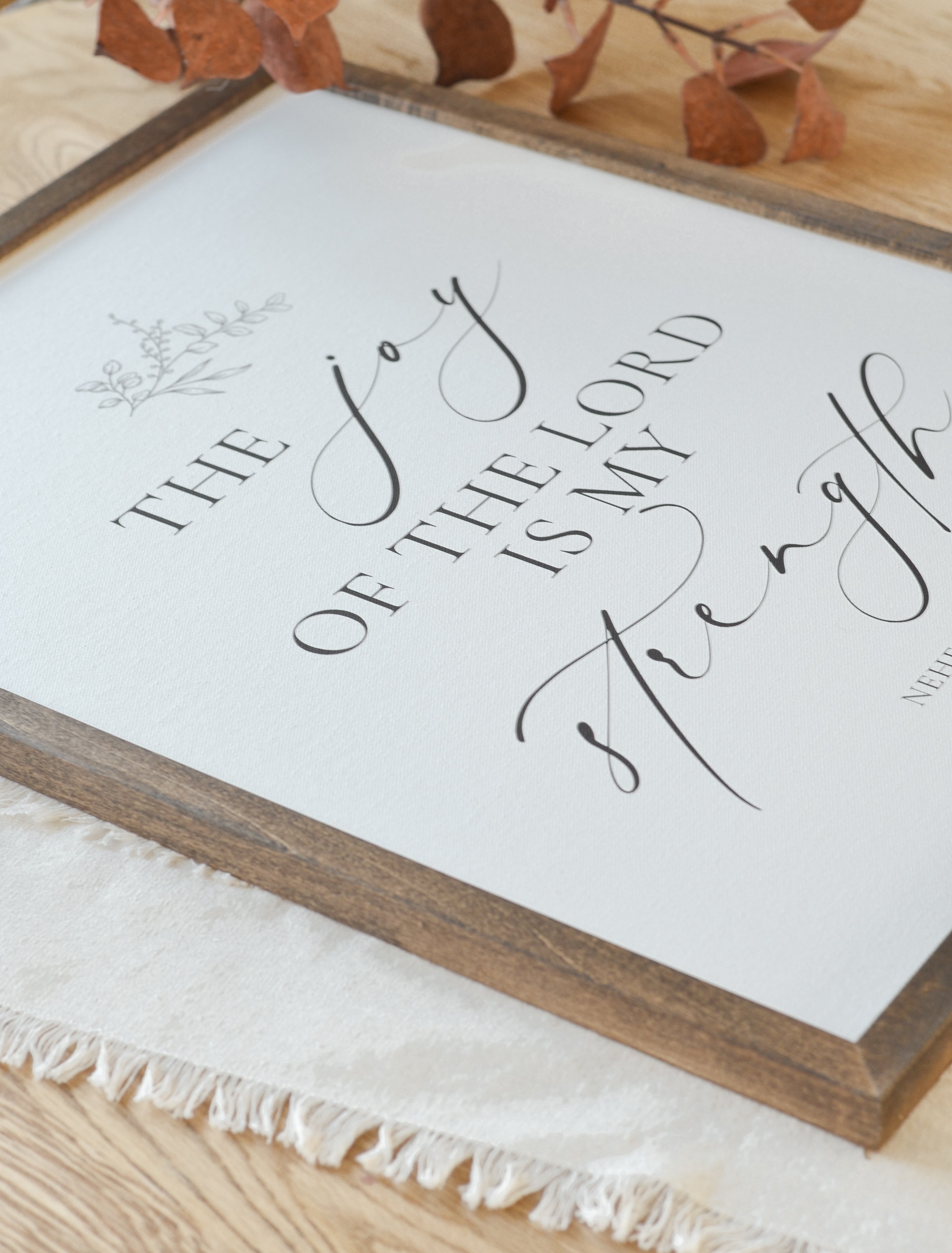The Joy Of The Lord Is My Strength | Framed Art - Aimee Weaver Designs