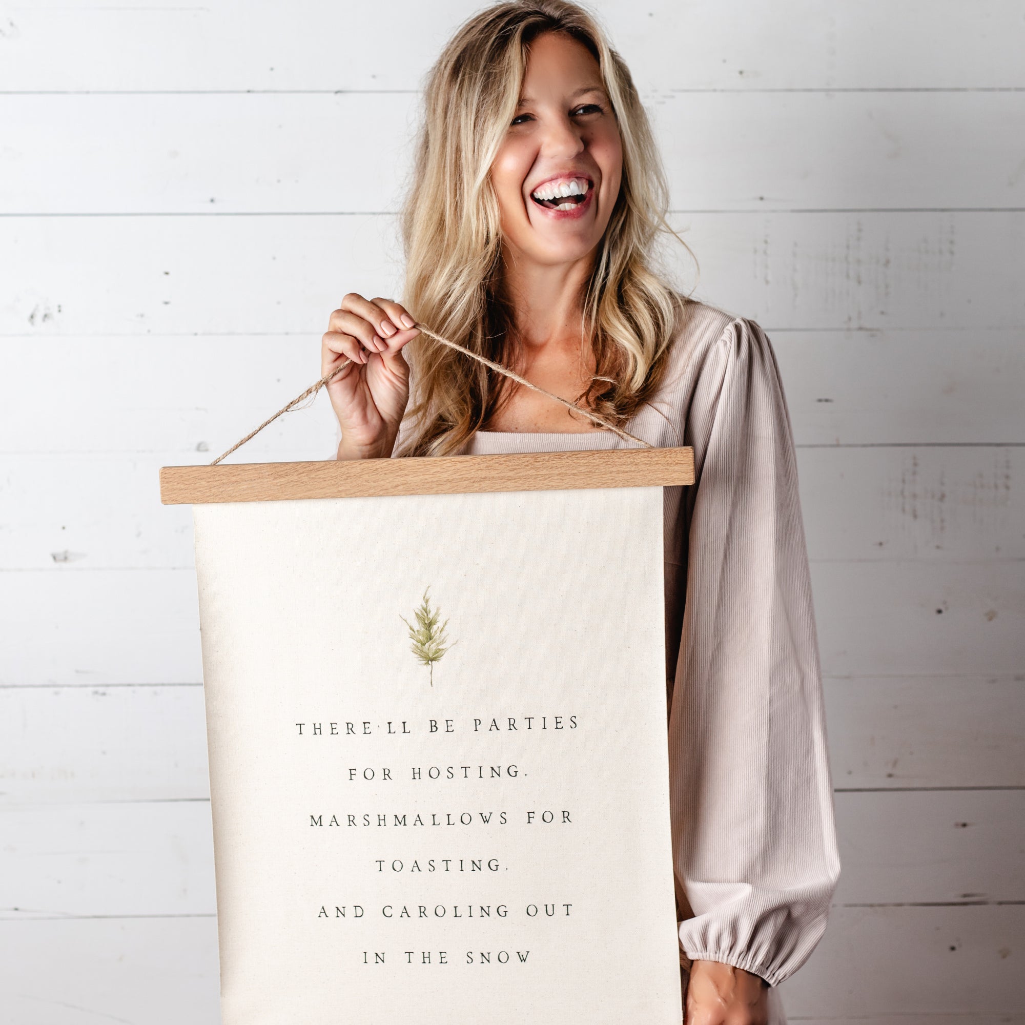 There'll Be Parties For Hosting Canvas Wall Hanging - Aimee Weaver Designs