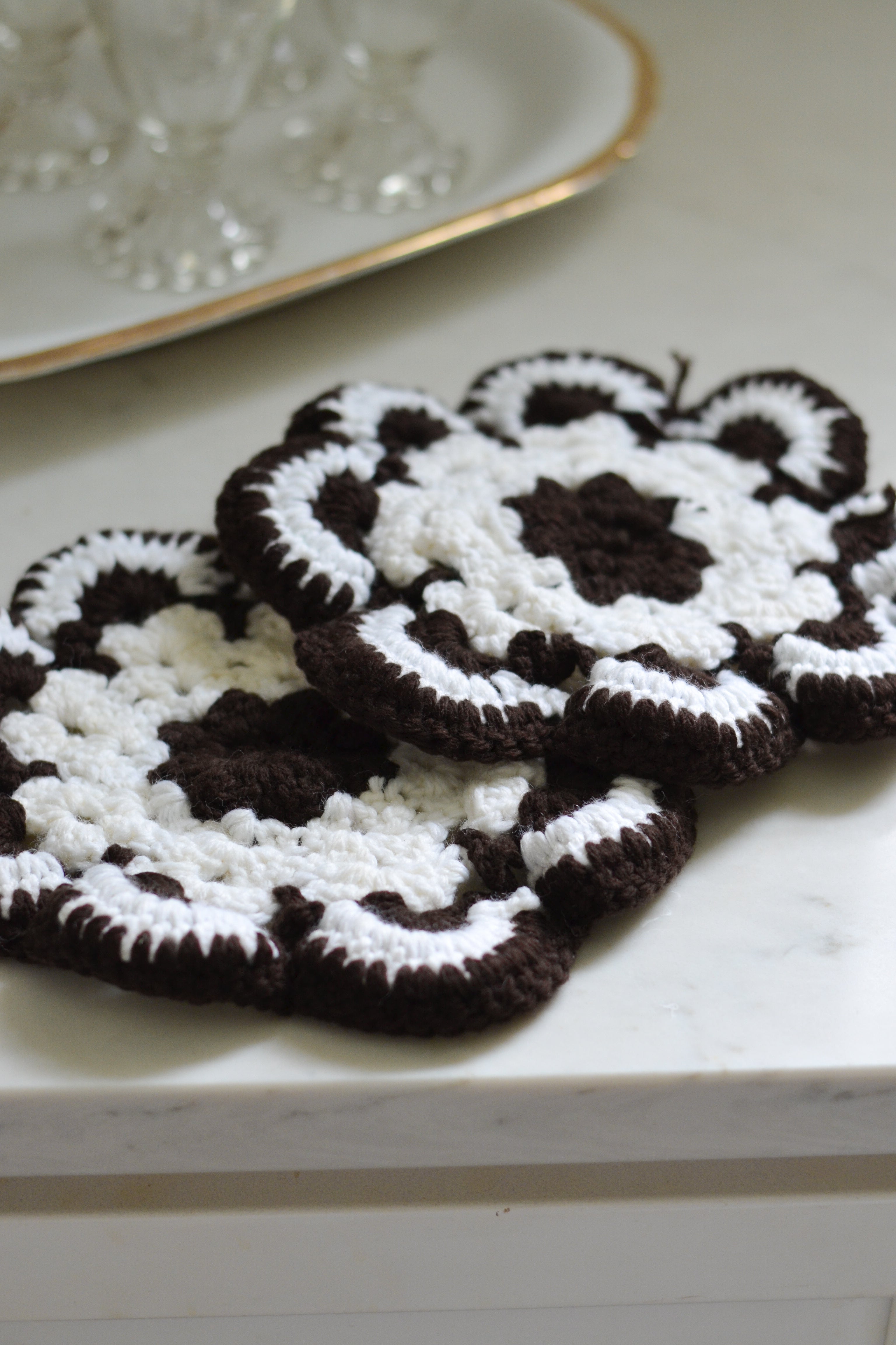 Vintage Crocheted Hot Pad | Set of 2 - Aimee Weaver Designs