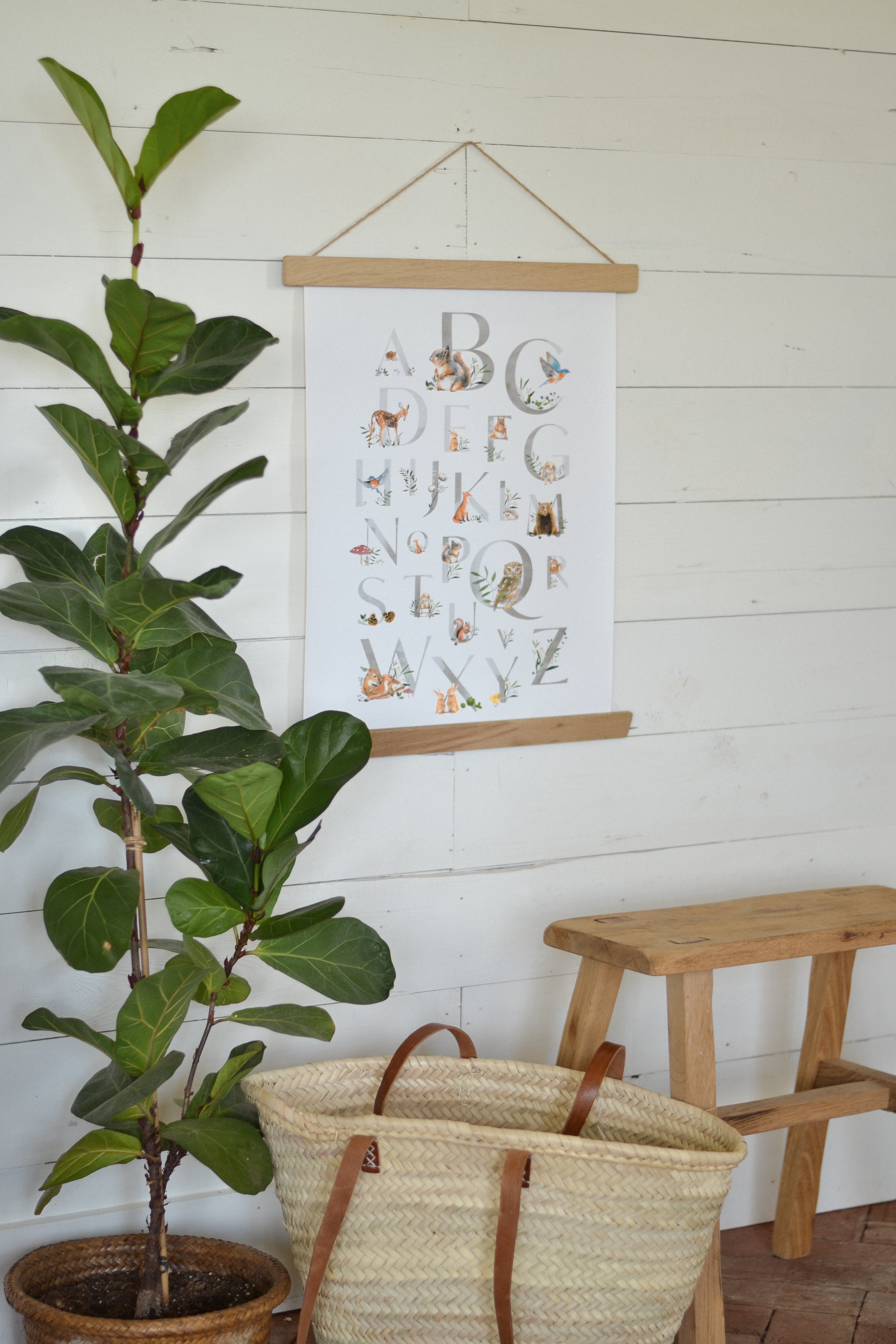 Woodsy Letters Canvas Artwork - Aimee Weaver Designs