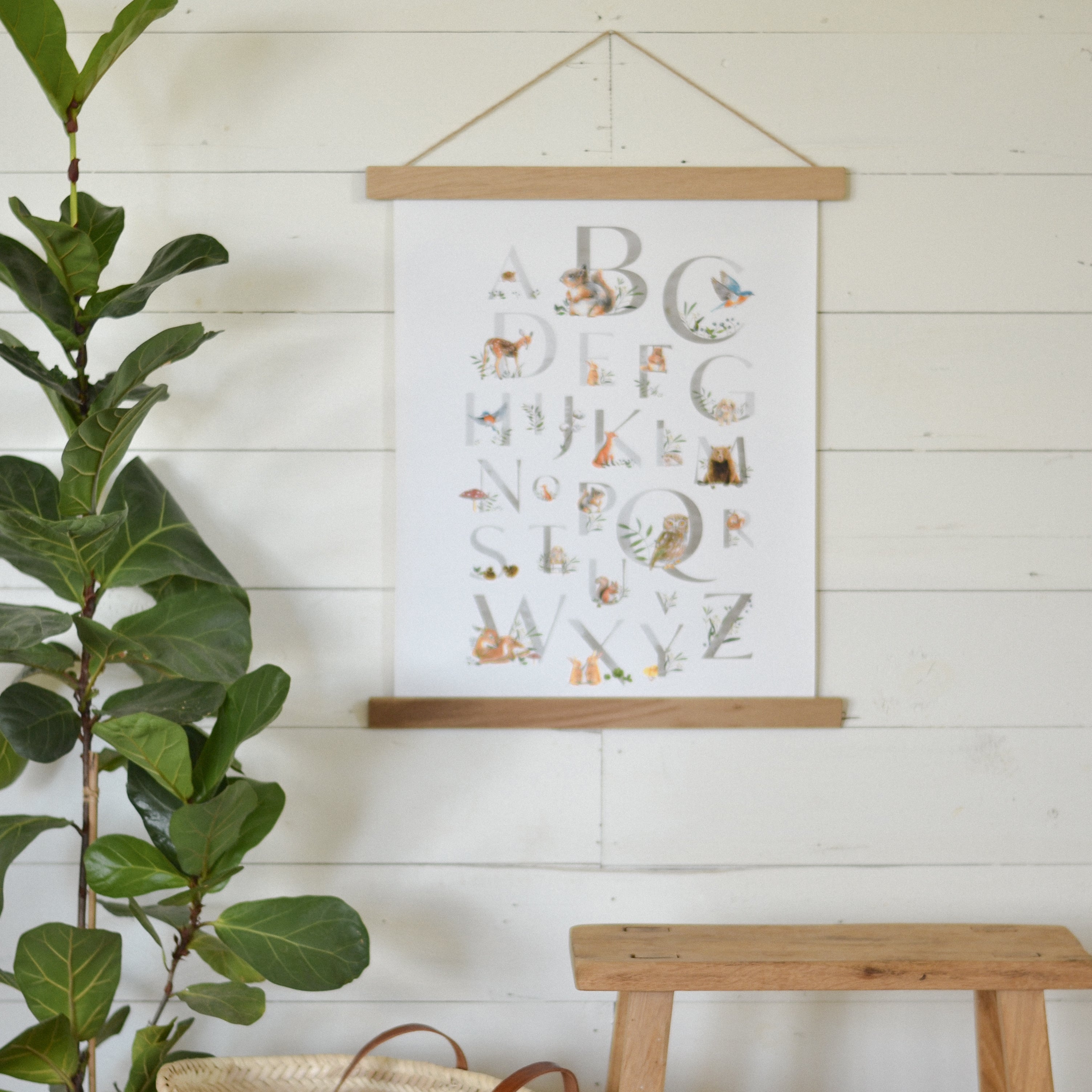 Woodsy Letters Canvas Artwork - Aimee Weaver Designs