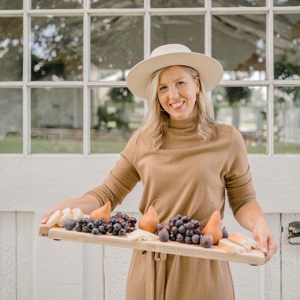 Long Wood Board Table Centerpiece - Aimee Weaver Designs