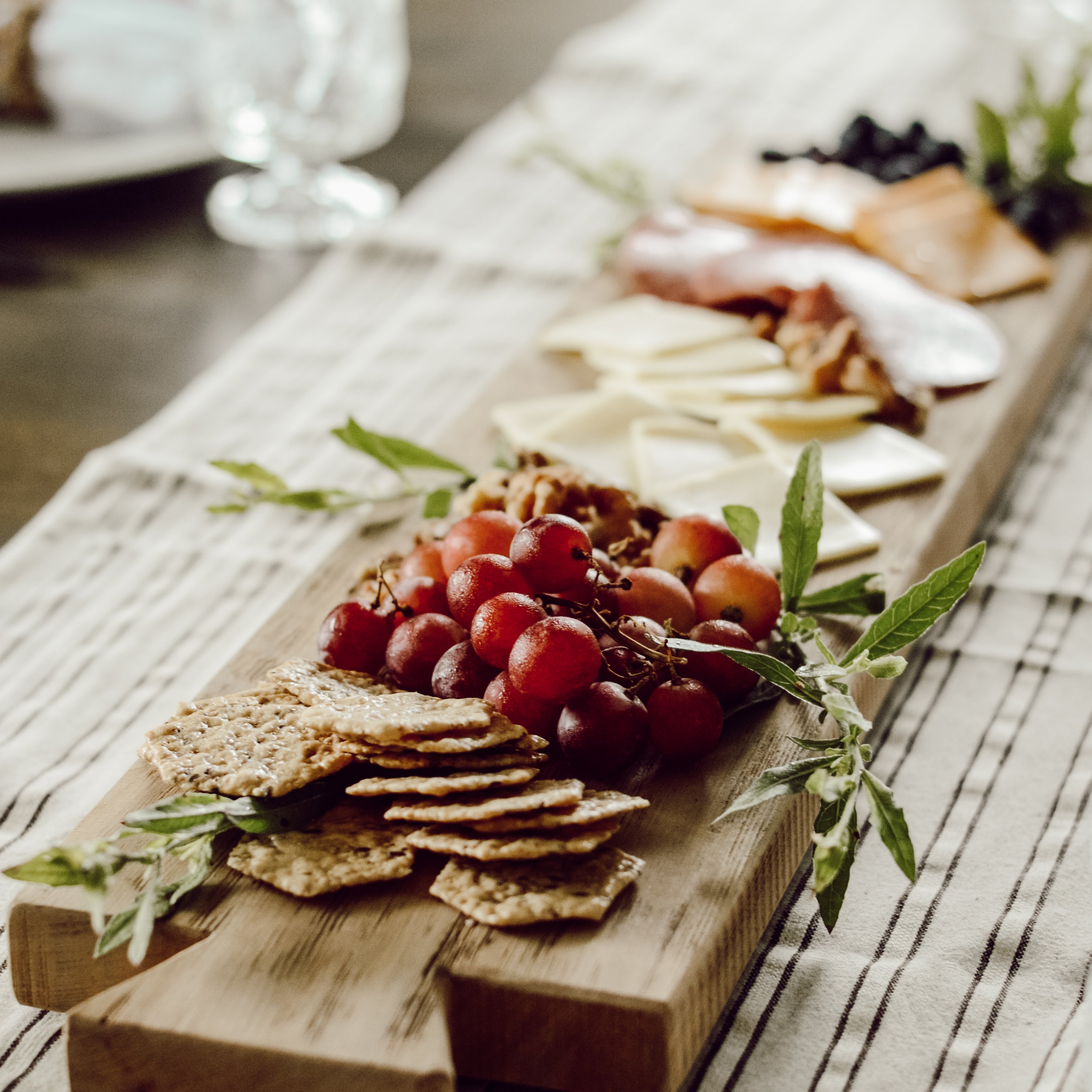 Long Wood Board Table Centerpiece - Aimee Weaver Designs