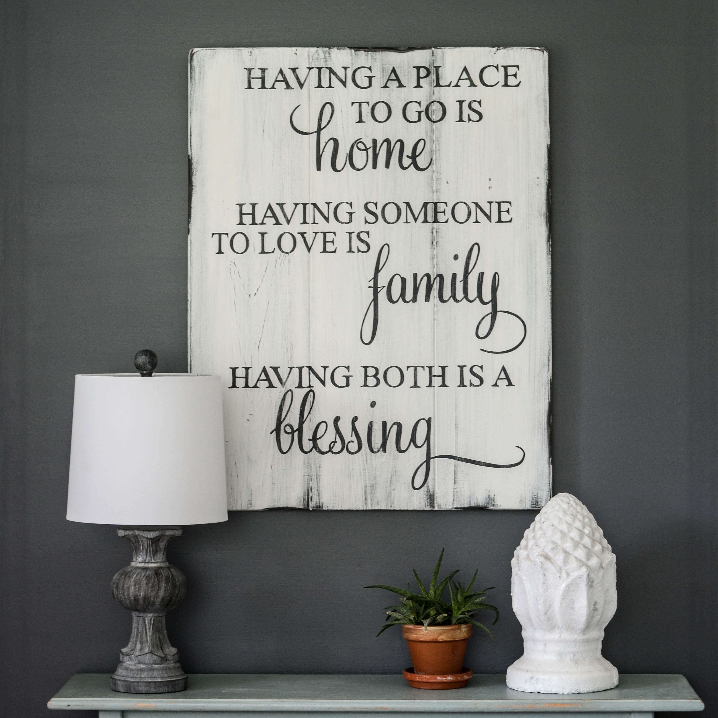 Home And Family Sign - Aimee Weaver Designs