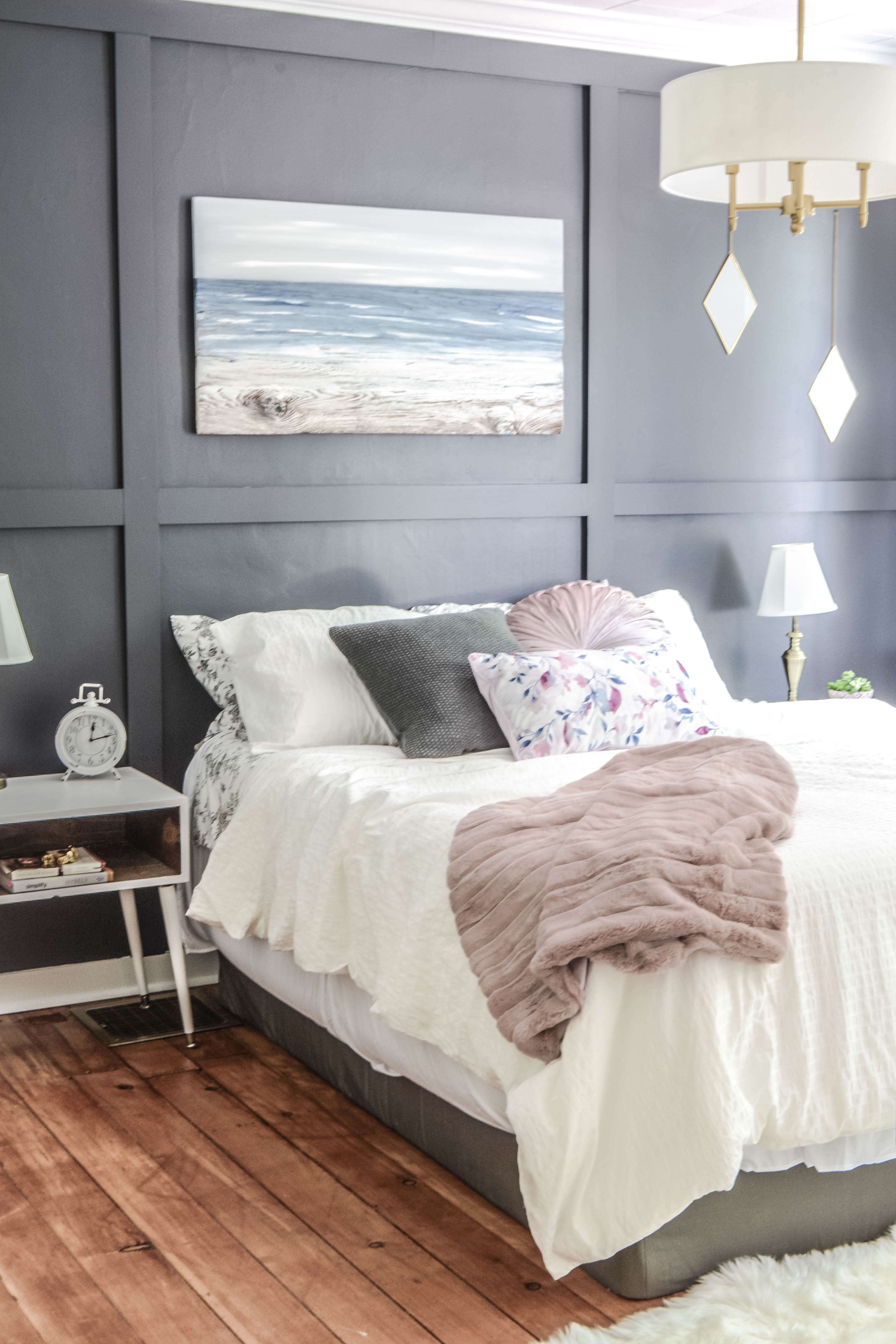 Ocean Reclaimed Wood Muted Painting Unframed - Aimee Weaver Designs