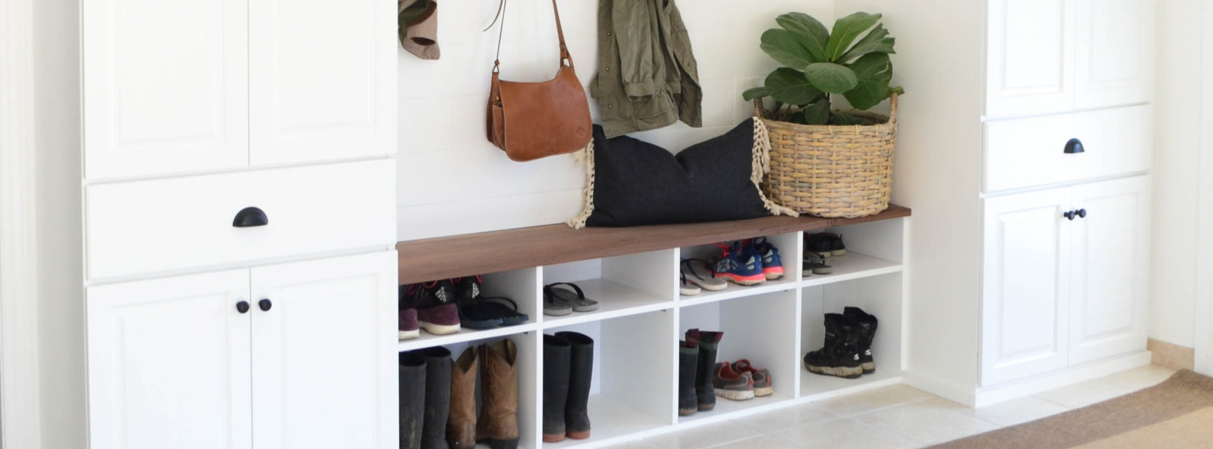 Our mudroom cabinets