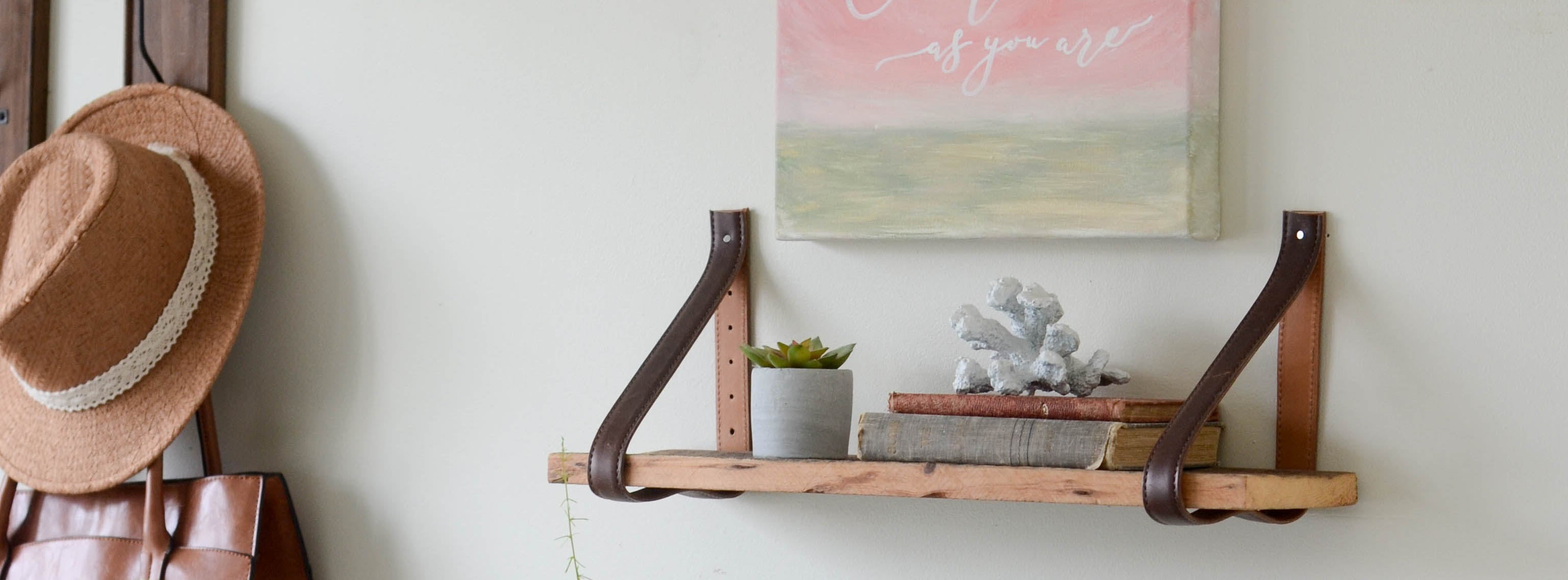 DIY Shelf Hung With A Belt