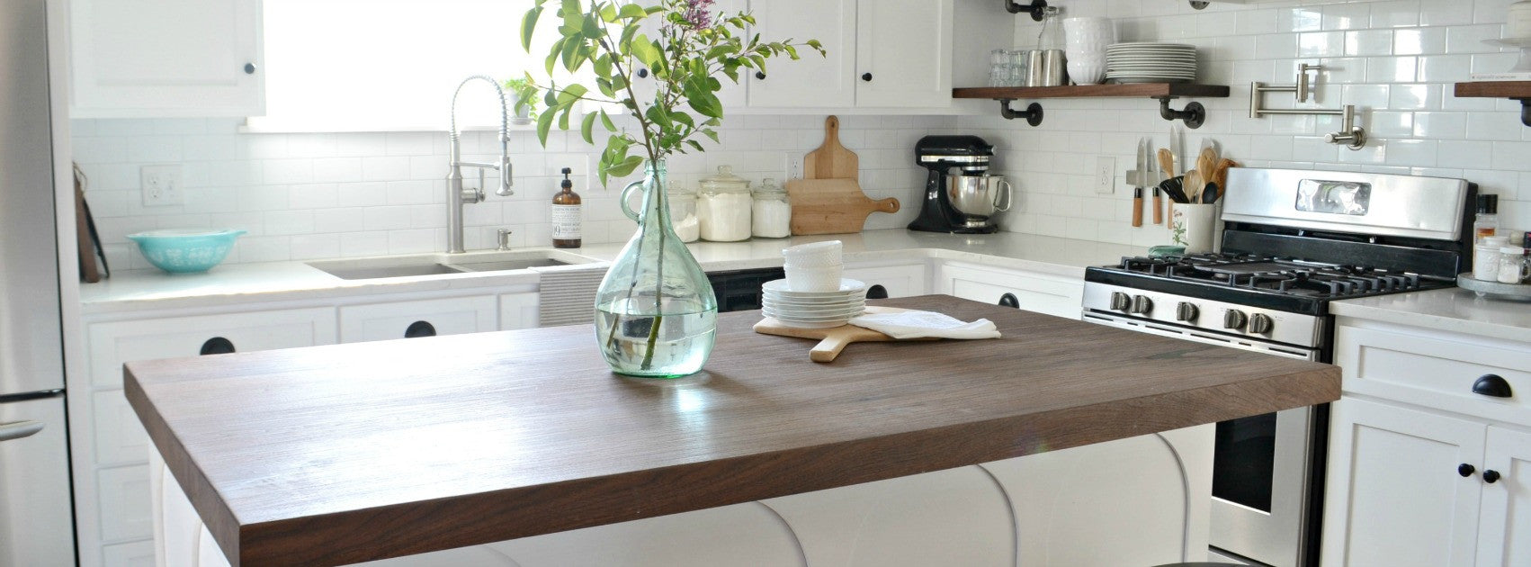 Walnut Wood Island Countertop