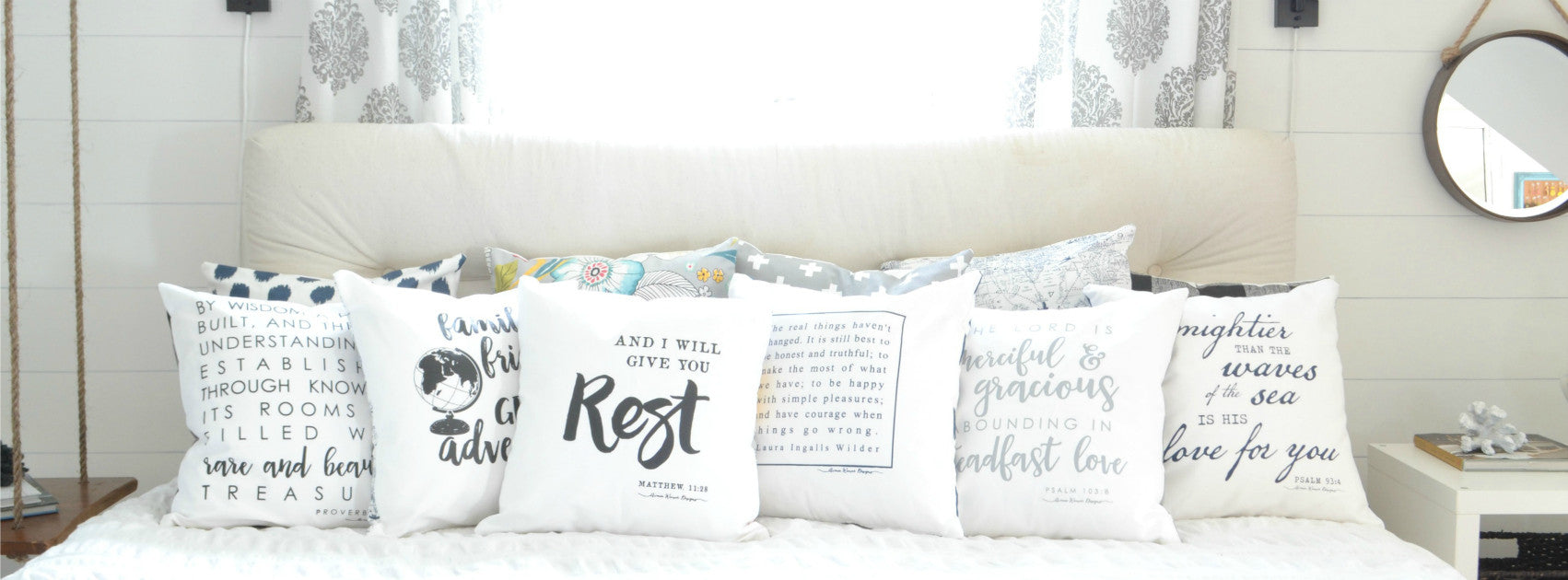 Lettered pillows in the shop!