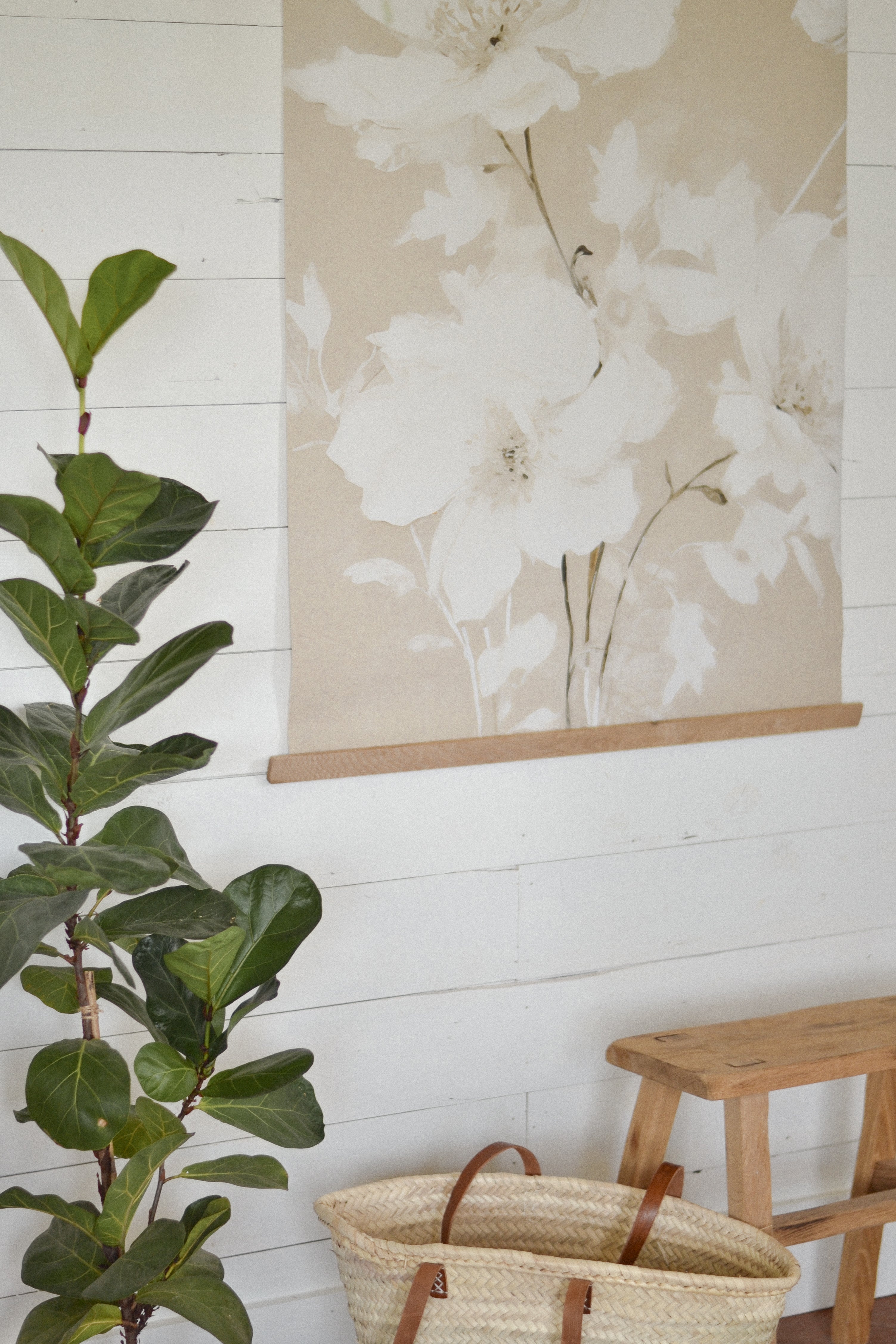 Neutral Florals Tapestry - Aimee Weaver Designs