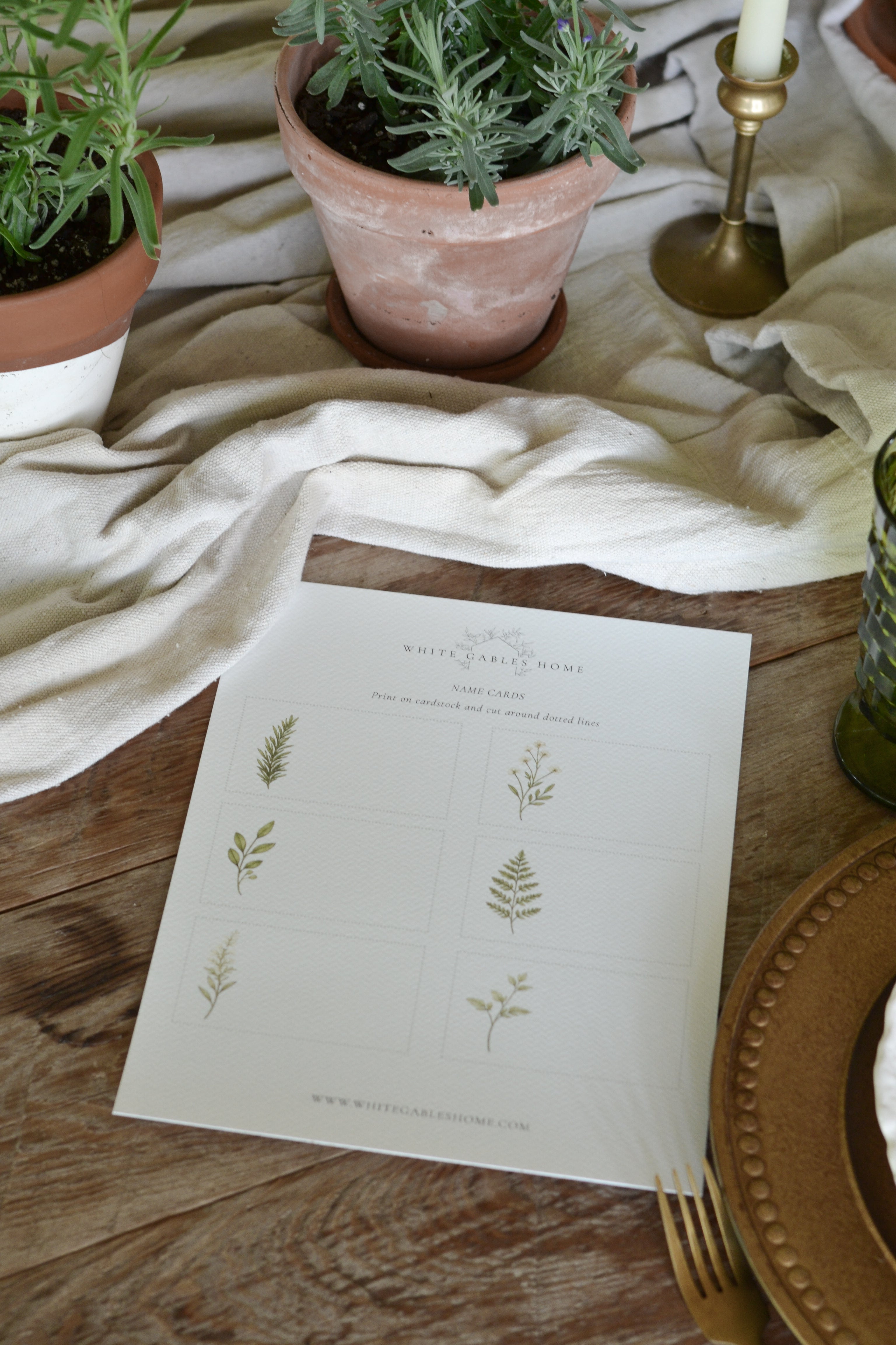 Botanical Name Cards - Aimee Weaver Designs