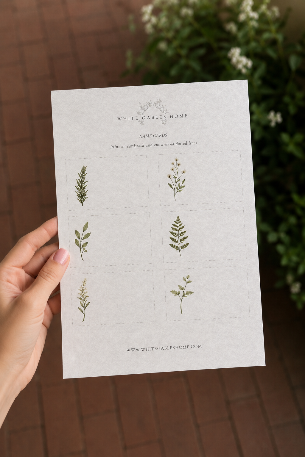 Botanical Name Cards - Aimee Weaver Designs