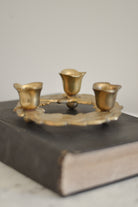 Aged Brass Wreath Candle Holder - Aimee Weaver Designs
