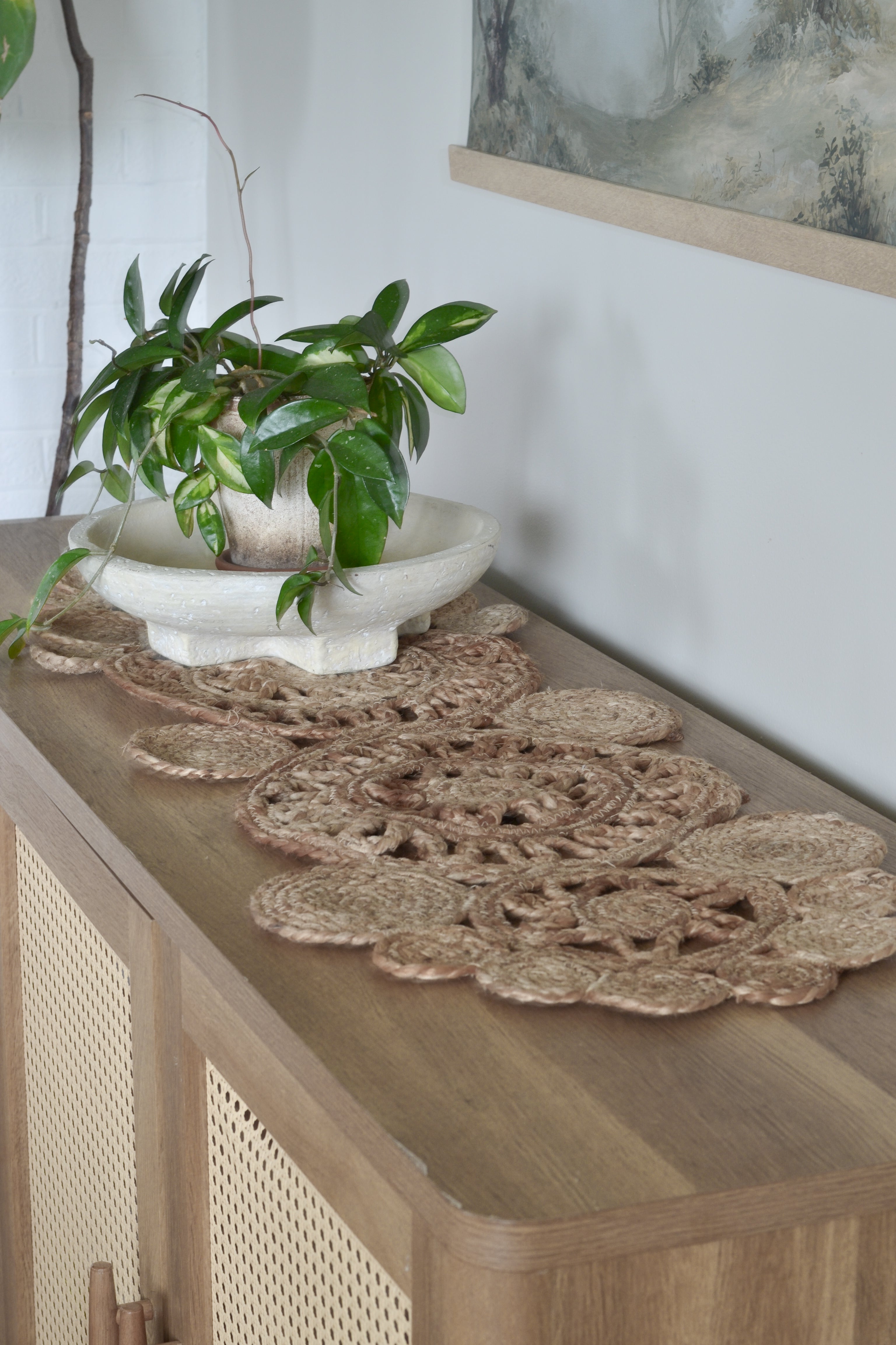Natural Jute Table Runner - Aimee Weaver Designs