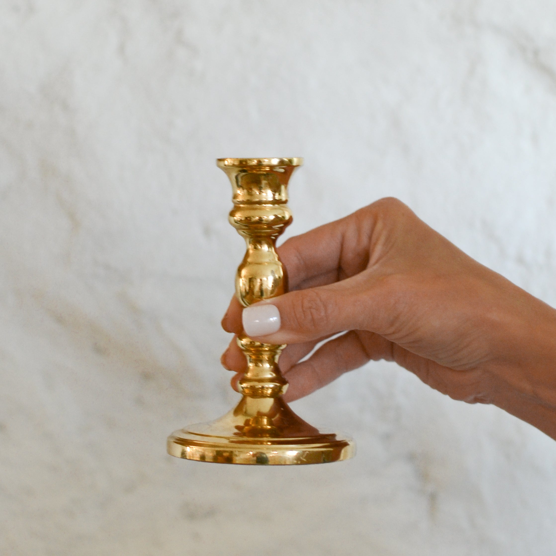 Solid Brass Taper Candle Holder - Aimee Weaver Designs