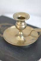 Vintage Brass Candle Holder With Handle - Aimee Weaver Designs